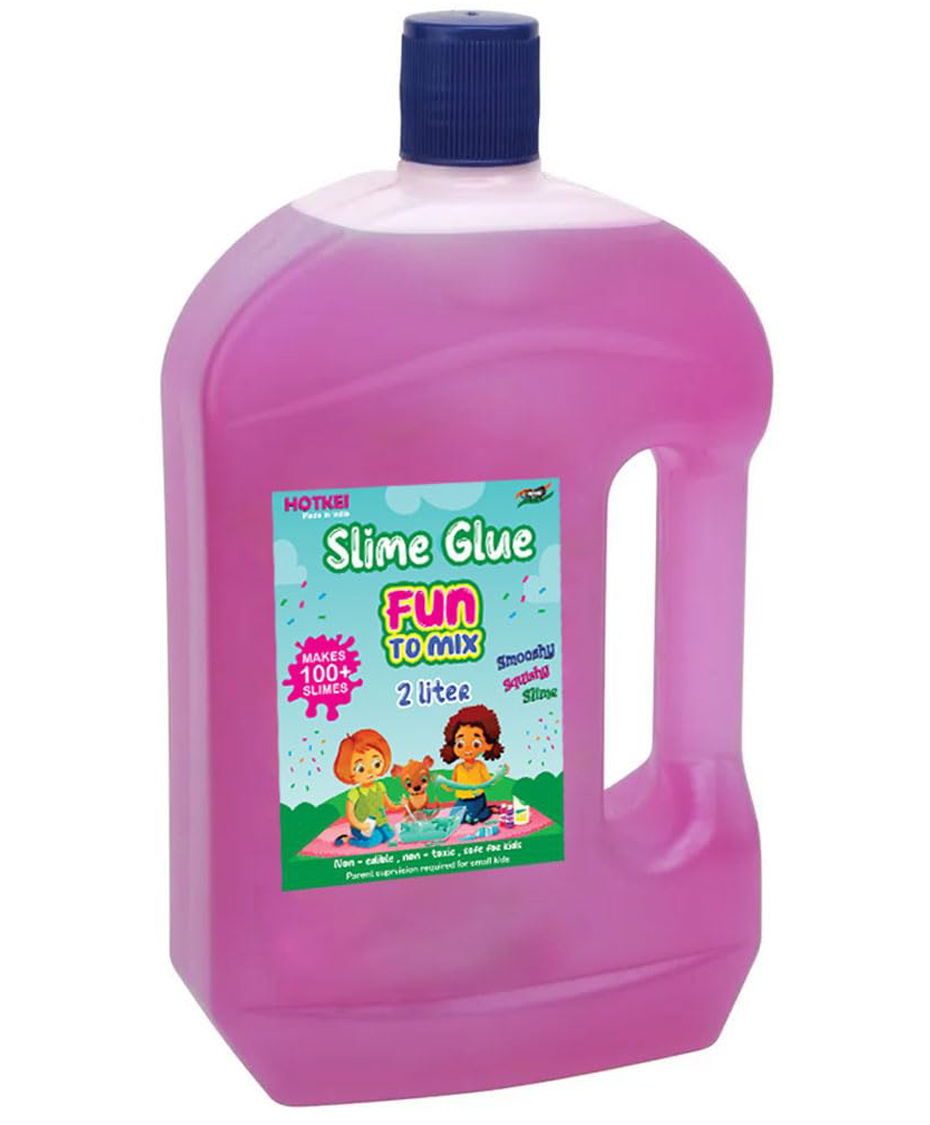 HOTKEI (2 Liter) Pink Slime Glue DIY Magic Toy Jelly Putty Making kit Set Borax Slime Glue Liquid Gel Toy for Boys Girls Kids for Making Slime at Home-image-26