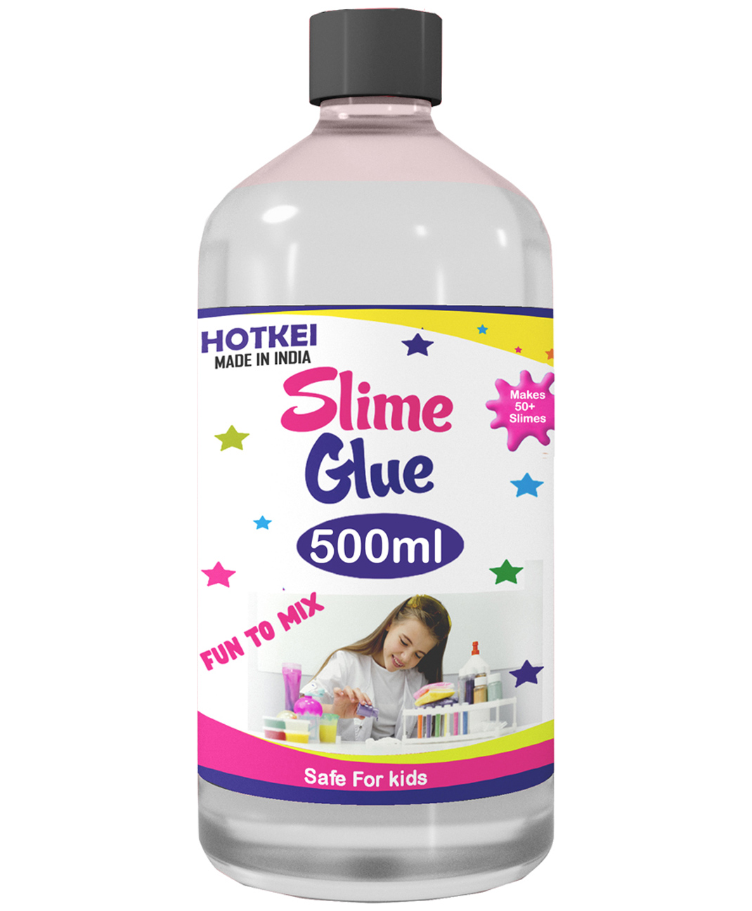 HOTKEI 500 ml Clear Slime Glue DIY Magic Jelly Putty Toy for Slime Making Maker kit Set Liquid Gel Games Birthday Gift Toys for Boys Girls Kids for Making Slime at Home 3 to 10 Years-image-37