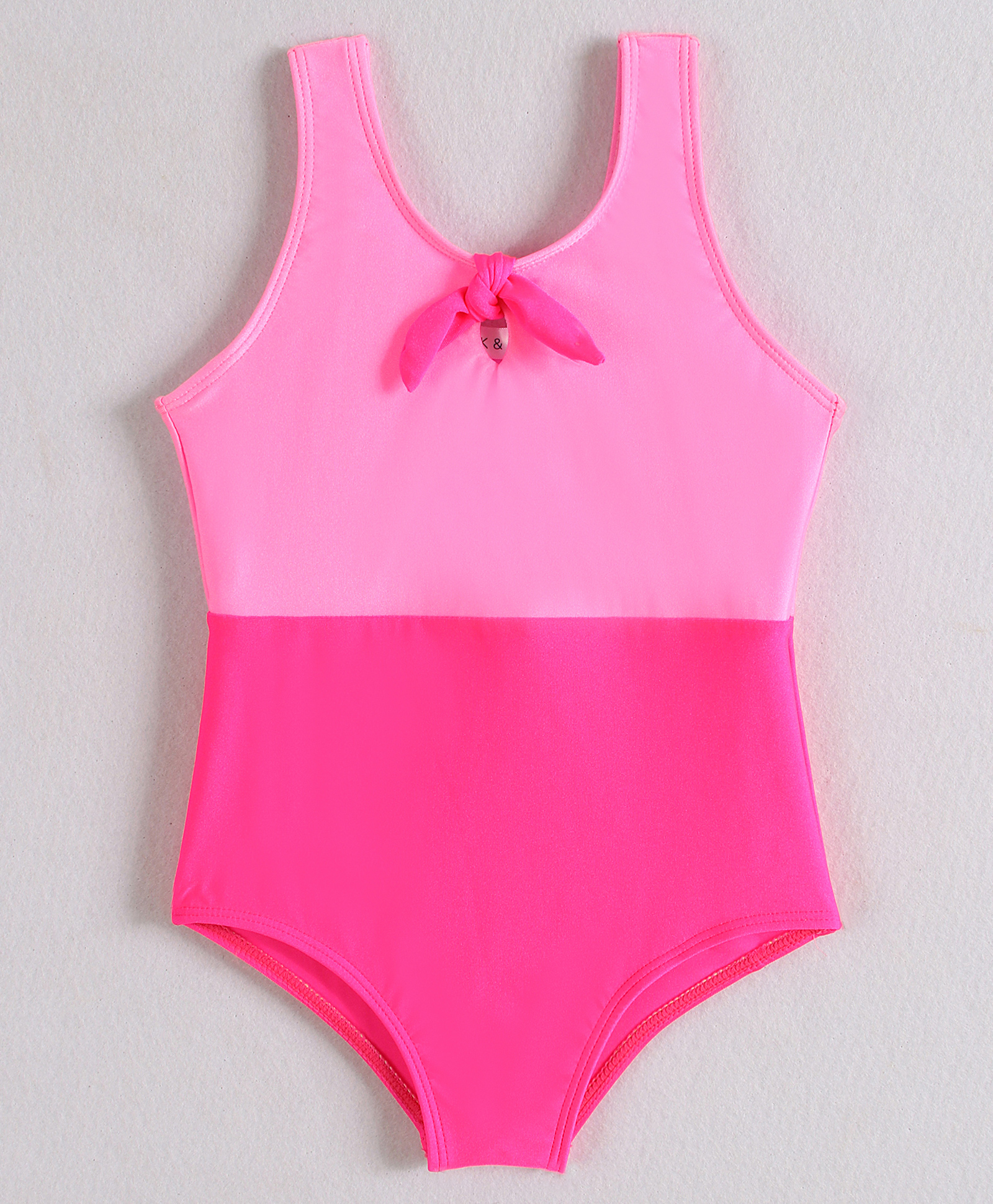 Mark & Mia Sleeveless V Cut Swimsuit with Knot Detailing - Fuchsia-image-8
