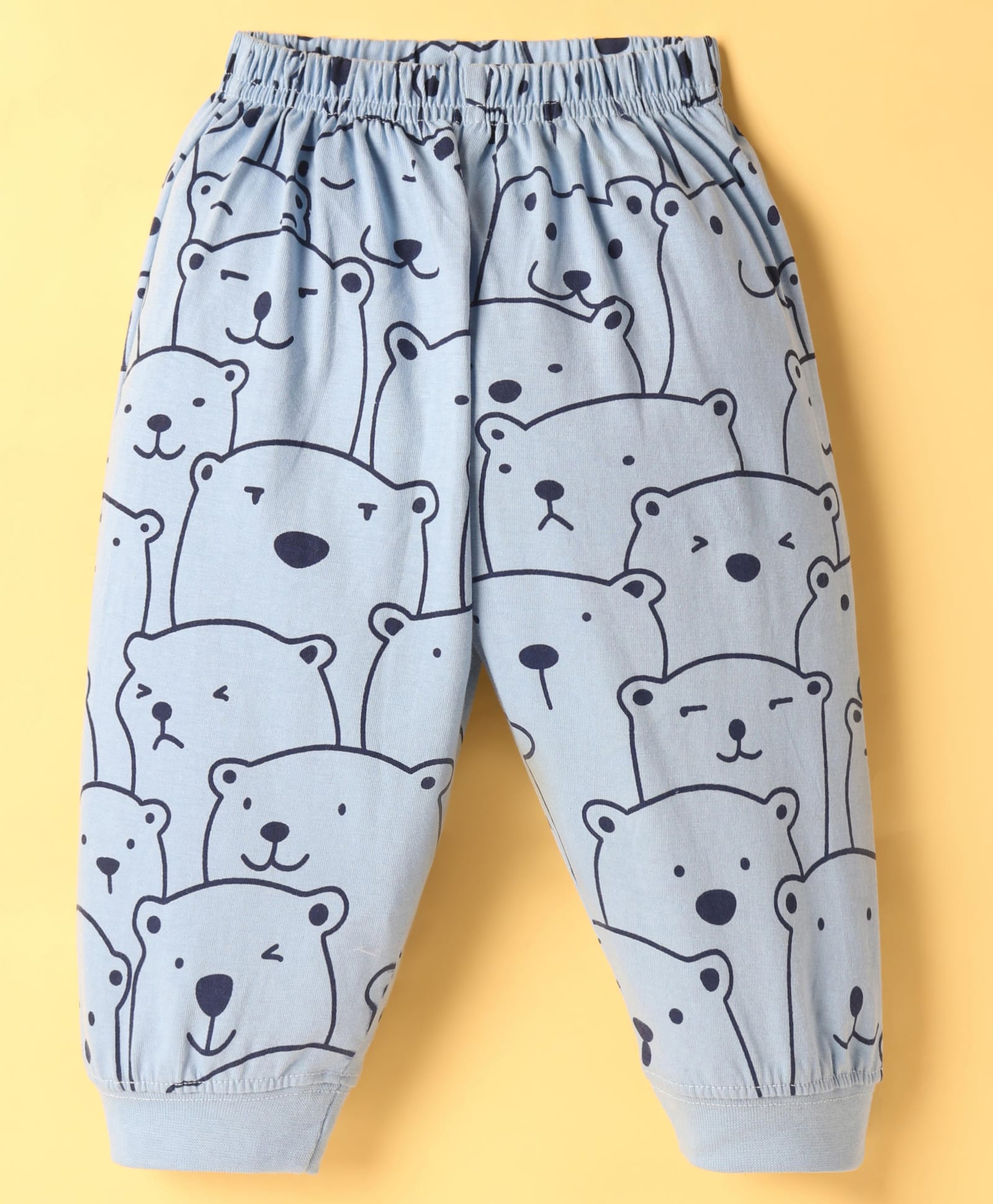 Tango Single Jersey Knit Full Length Lounge Pants With Bear Print - Rose Grey-image-26