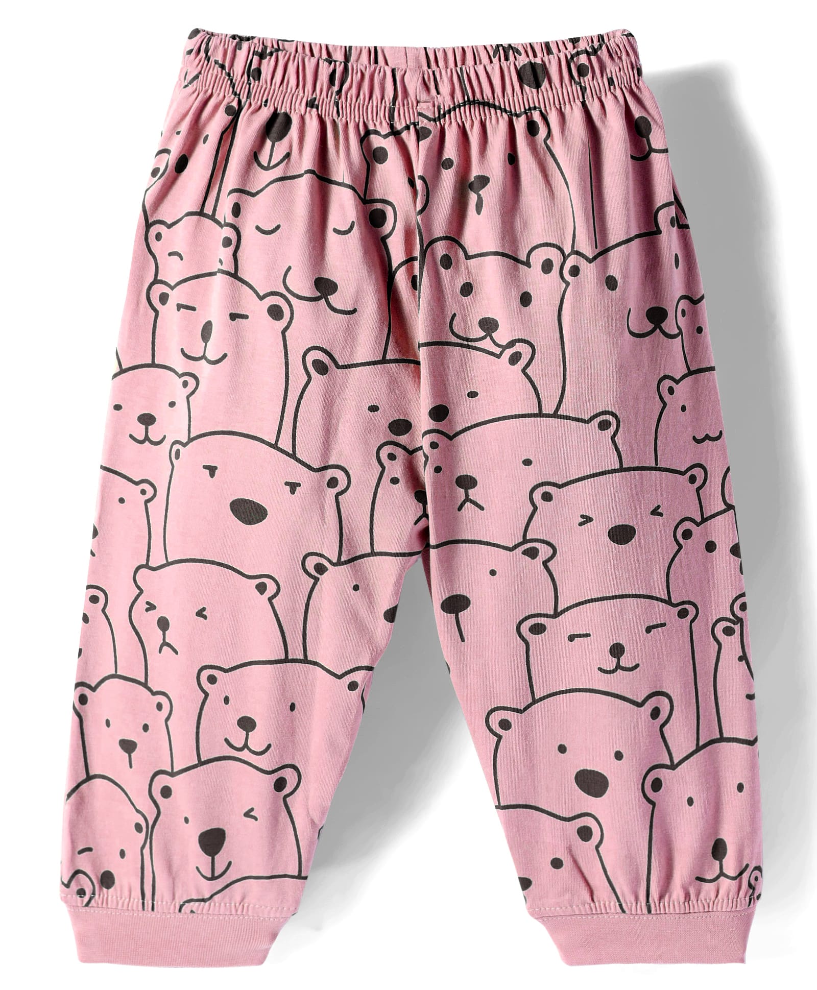 Tango Single Jersey Knit Full Length Lounge Pants With Bear Print - Rose Gold-picture-26