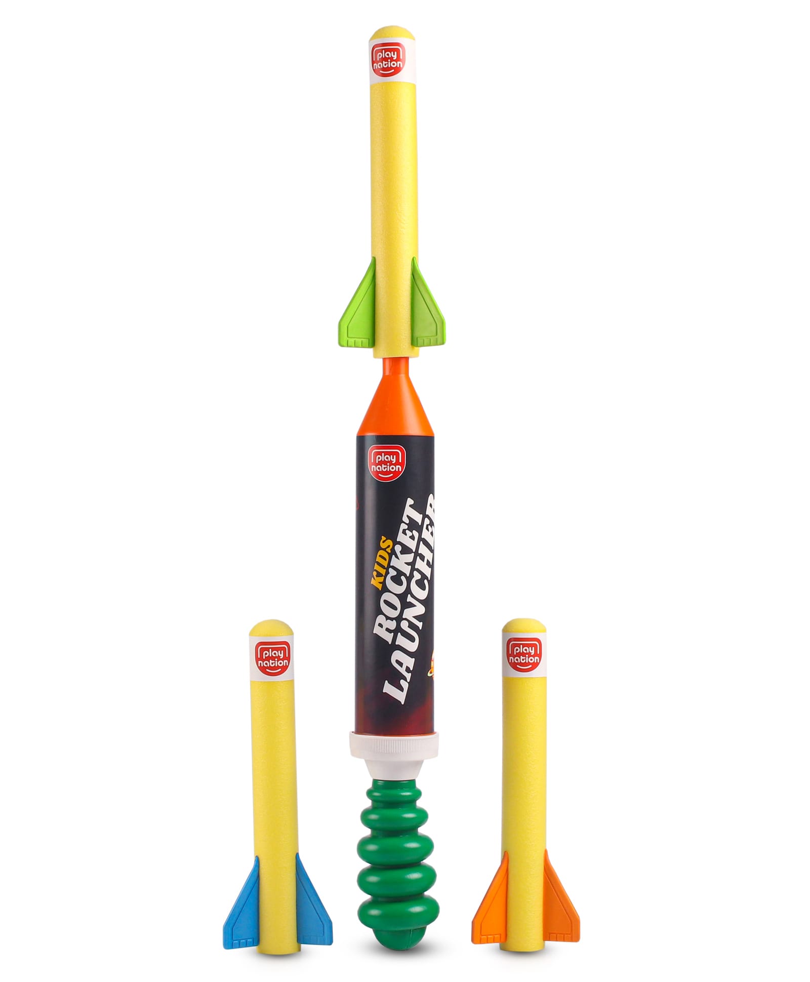 Play Nation Rocket Launcher Toy With 3 Foam Rockets - Multicolour