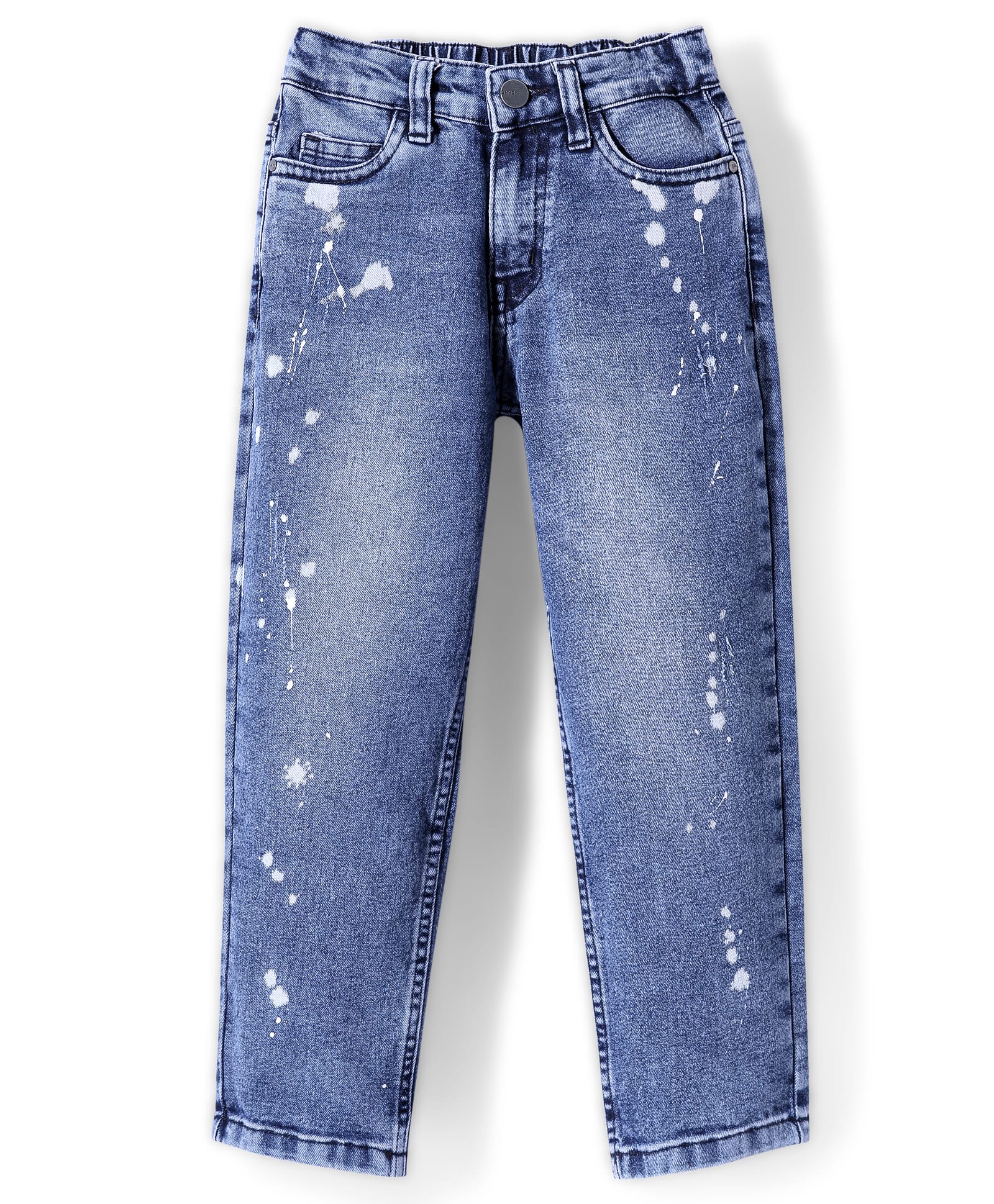Primo Gino Woven Full Length Relaxed Fit Washed Distressed Jeans - Blue-picture-25