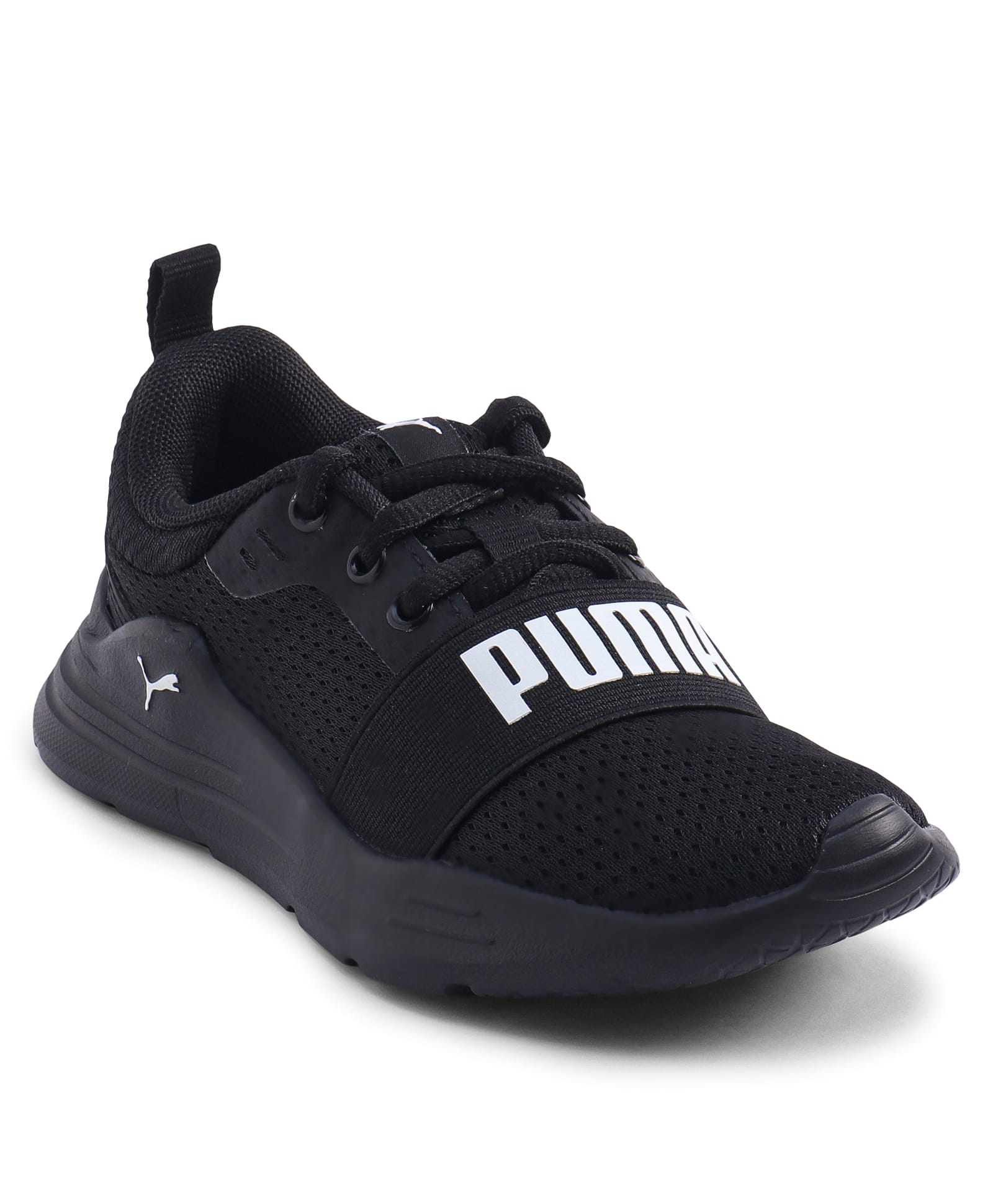 PUMA Lace Up Casual Shoes with PUMA Print - Black-picture-19