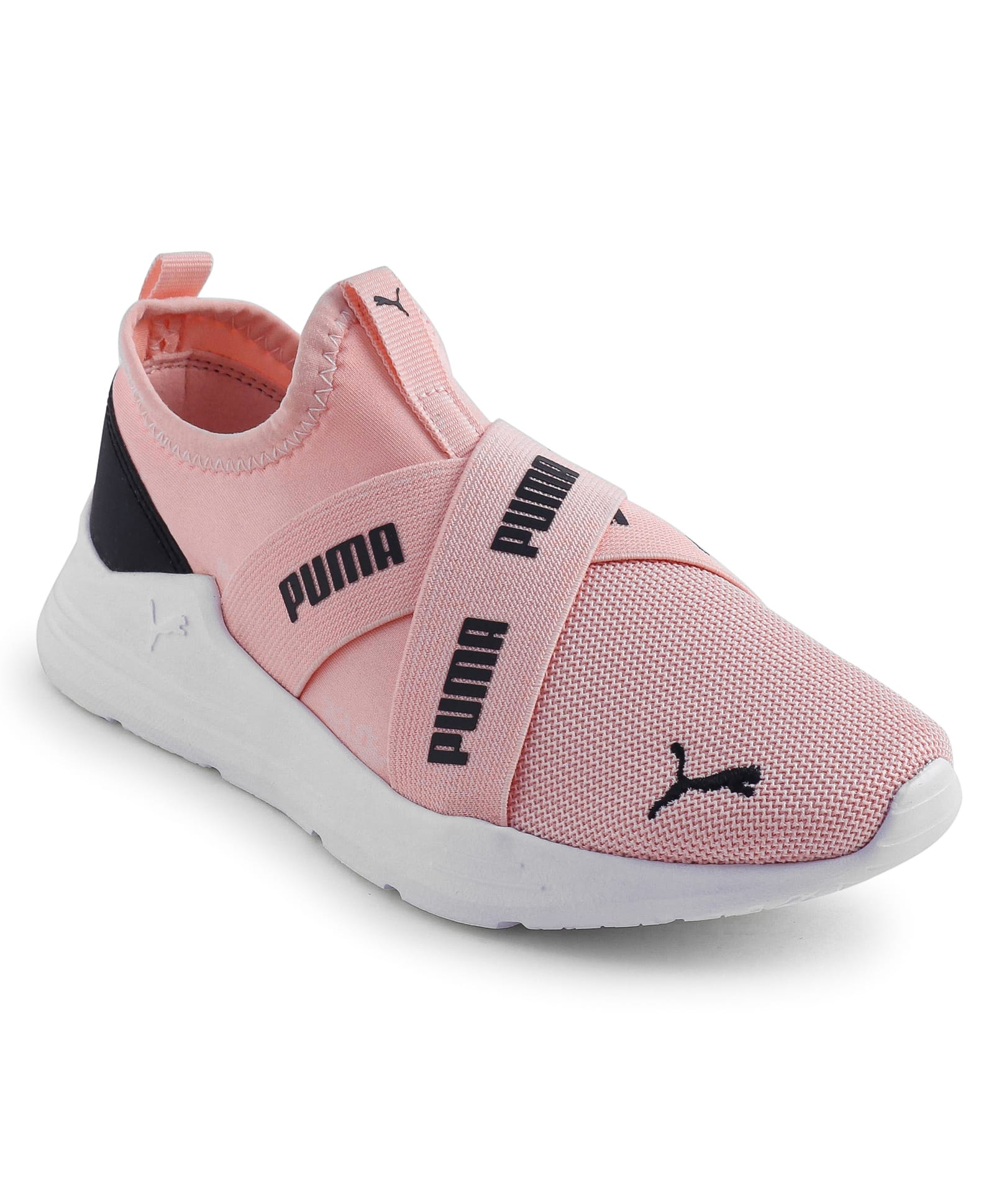 PUMA Slip On Casual Shoes with Brand Text & Logo Print - Pink-picture-15