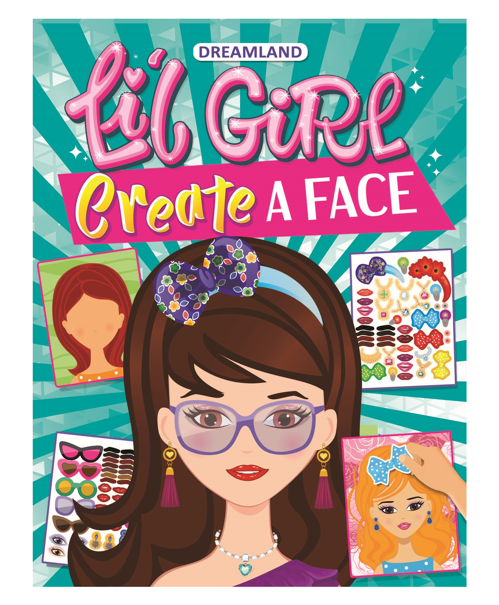 Dreamland Lil Girl Create a Face - Sticker Fun Book for Kids Age 4+-image-41