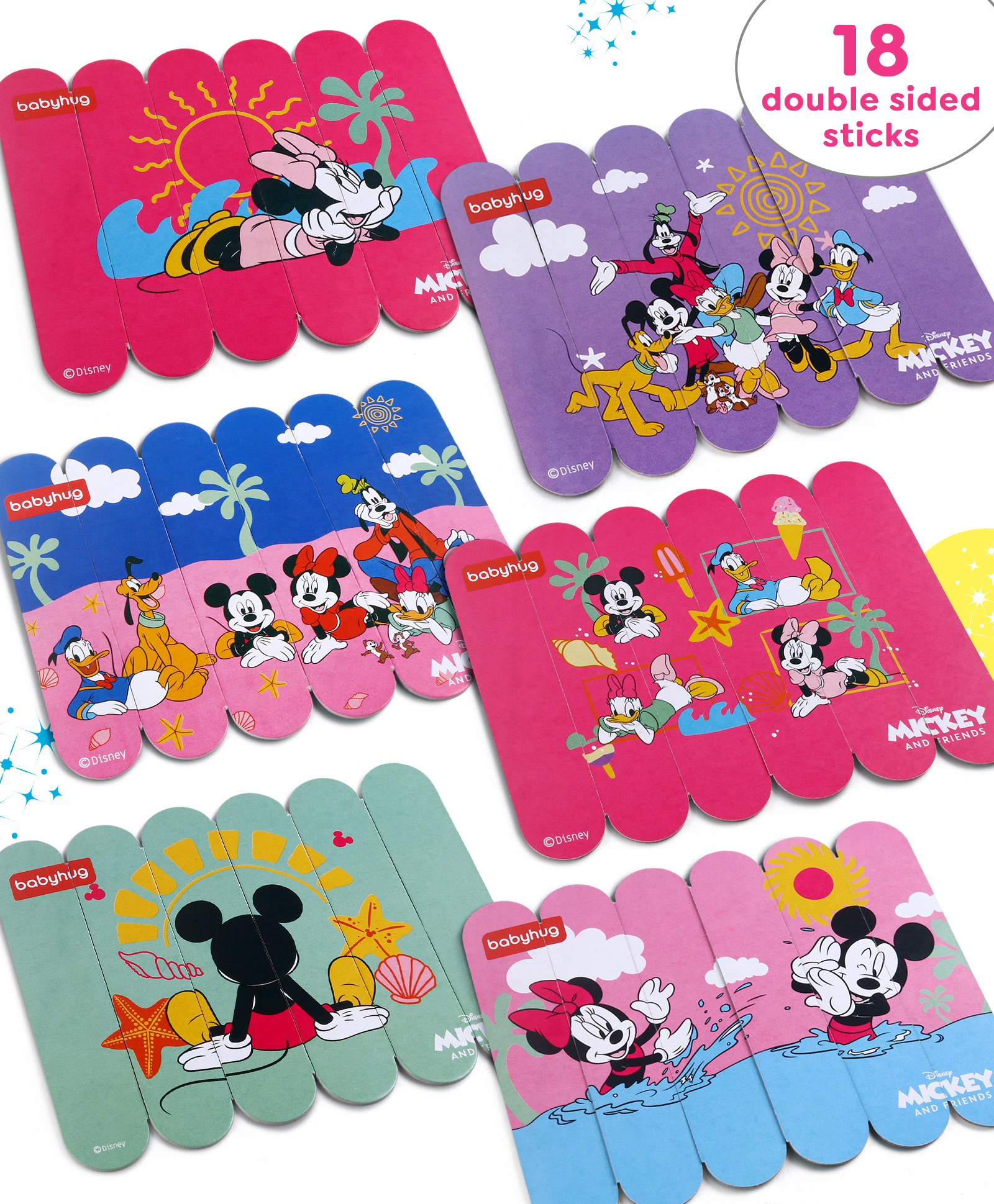 Babyhug Disney Mickey & Friends Stick Puzzle - 18 Pieces-picture-11