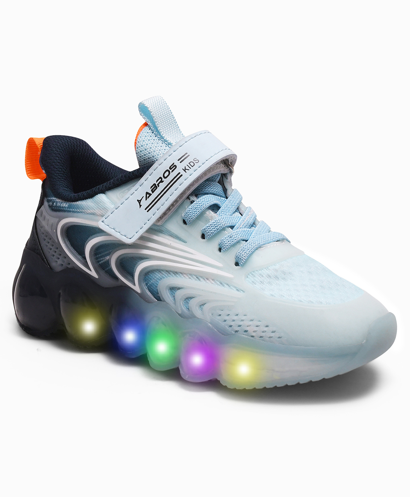 ABROS Ombre Velcro Closure LED Shoes - Blue-image-15