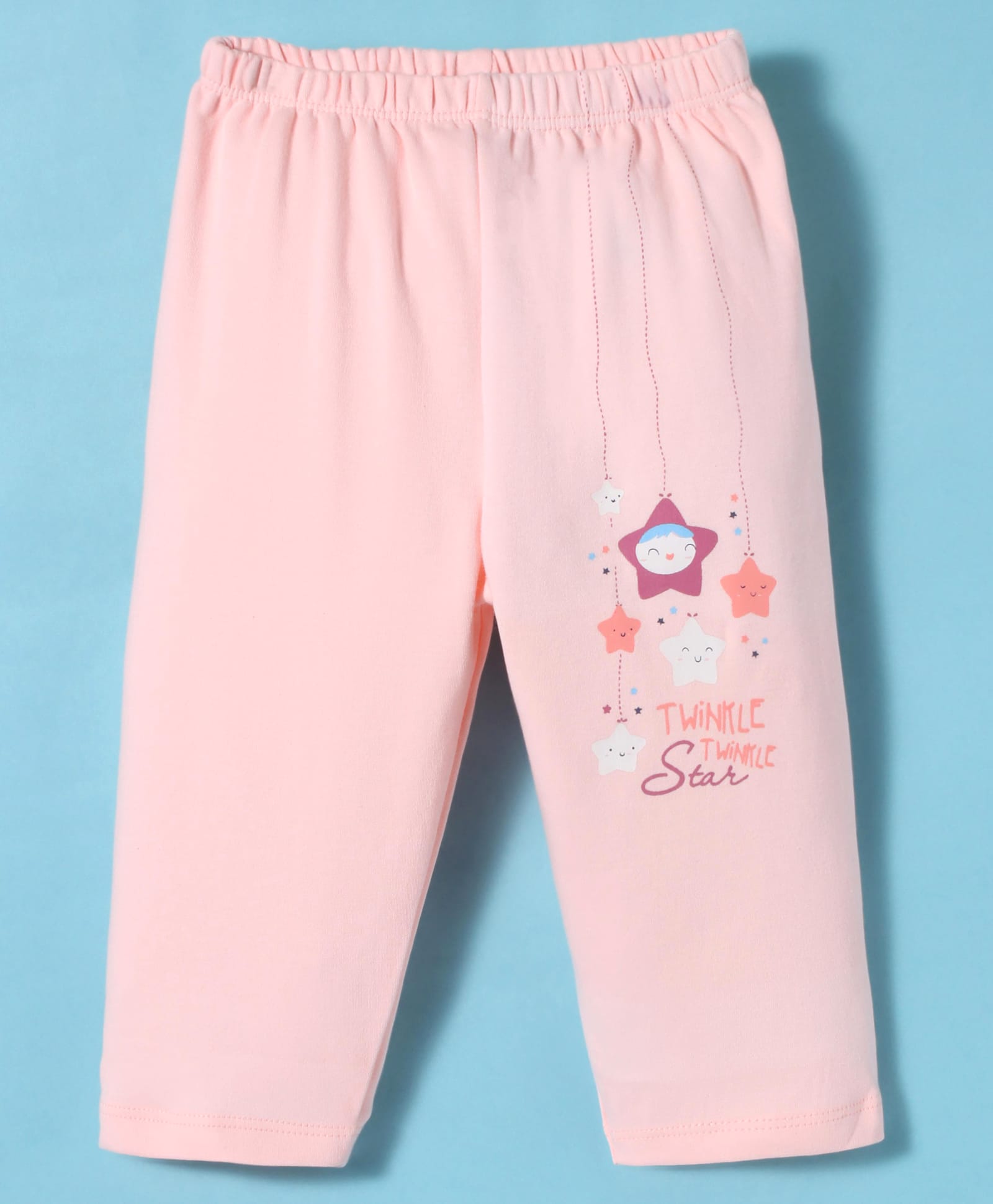 Tango Interlock Knit Full Length Lounge Pant With Star Print - Pink-picture-11