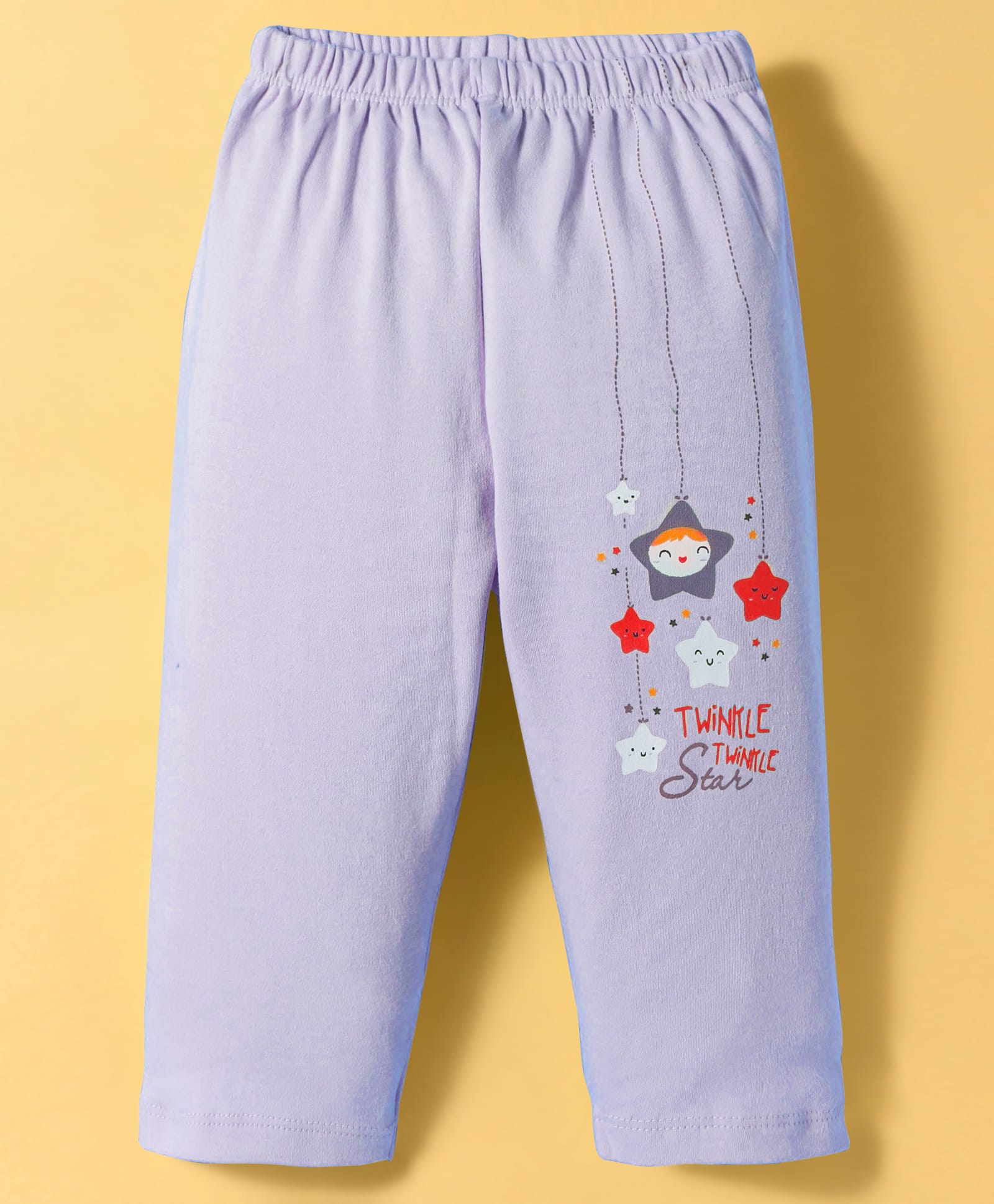 Tango Interlock Knit Full Length Lounge Pant With Star Print - Light Blue-image-49