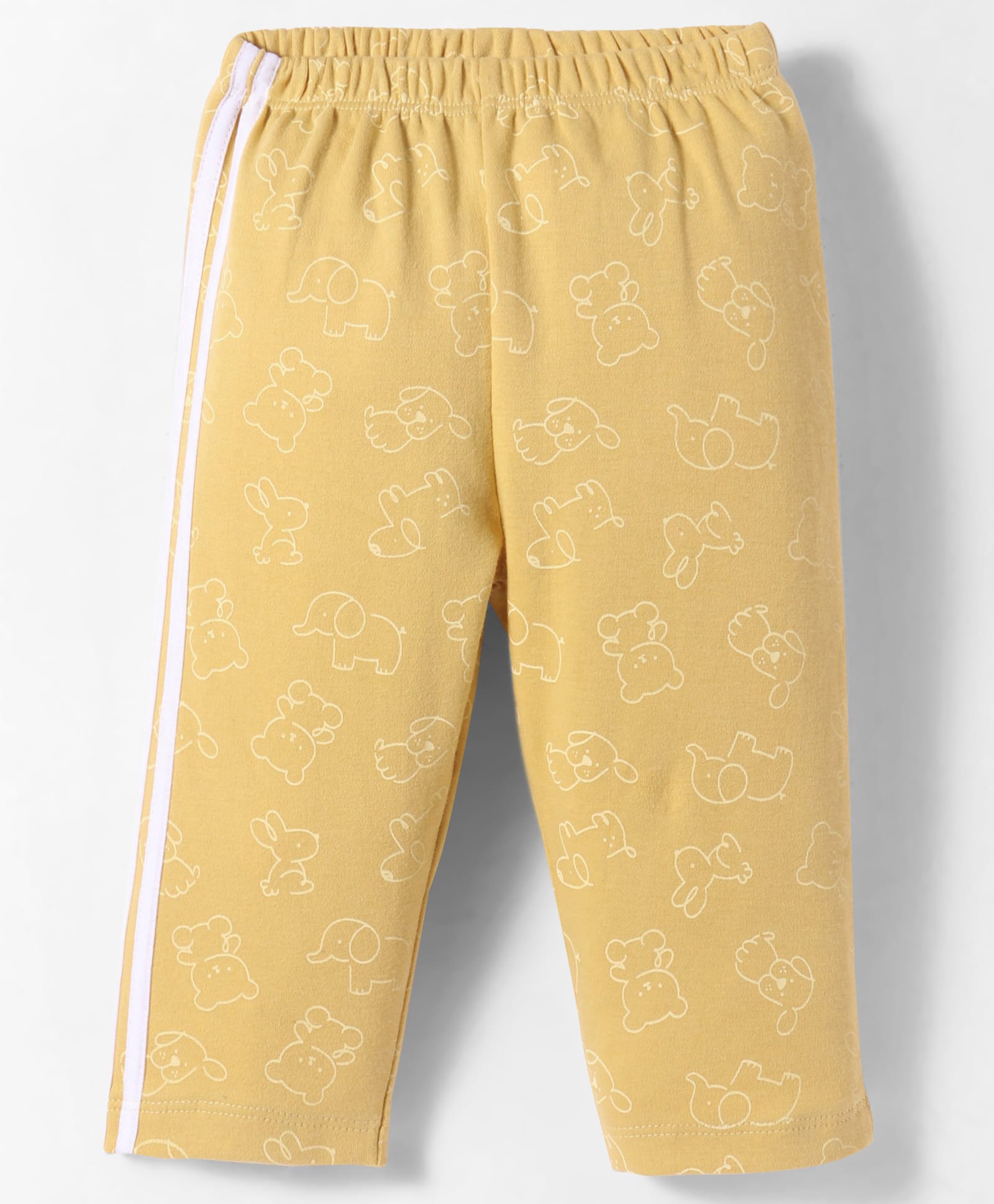 Tango Interlock Knit Full Length Lounge Pant With Animal Print - Mustard-picture-27