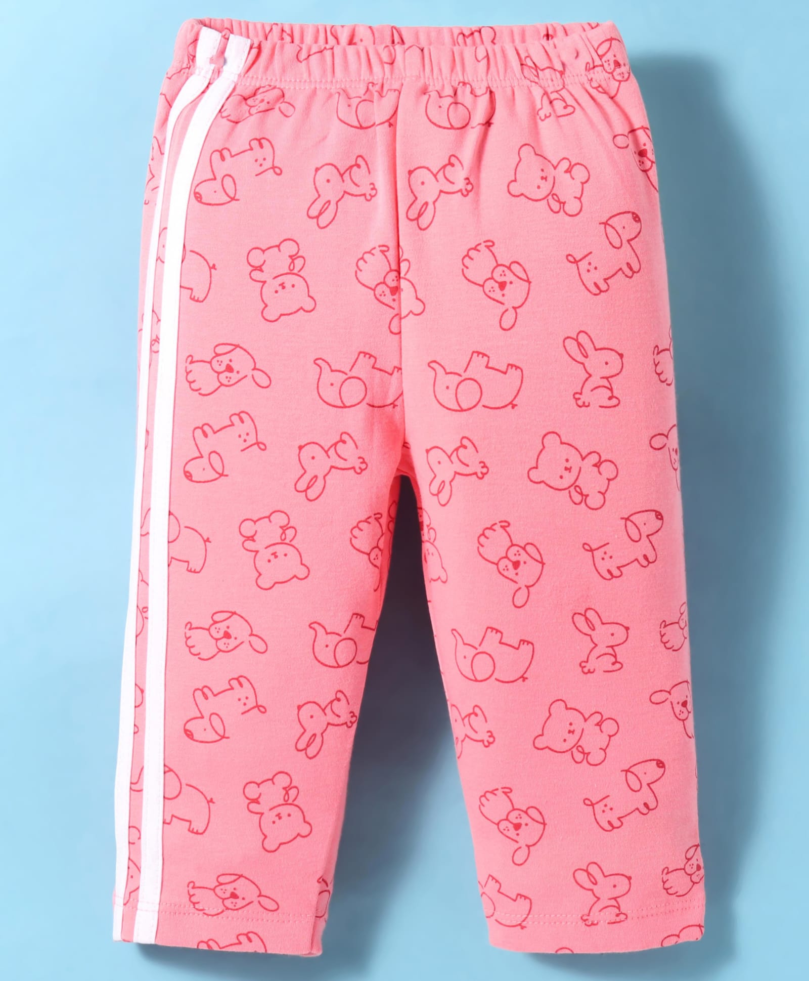 Tango Interlock Knit Full Length LoungePant With Animal Print -Pink-picture-32