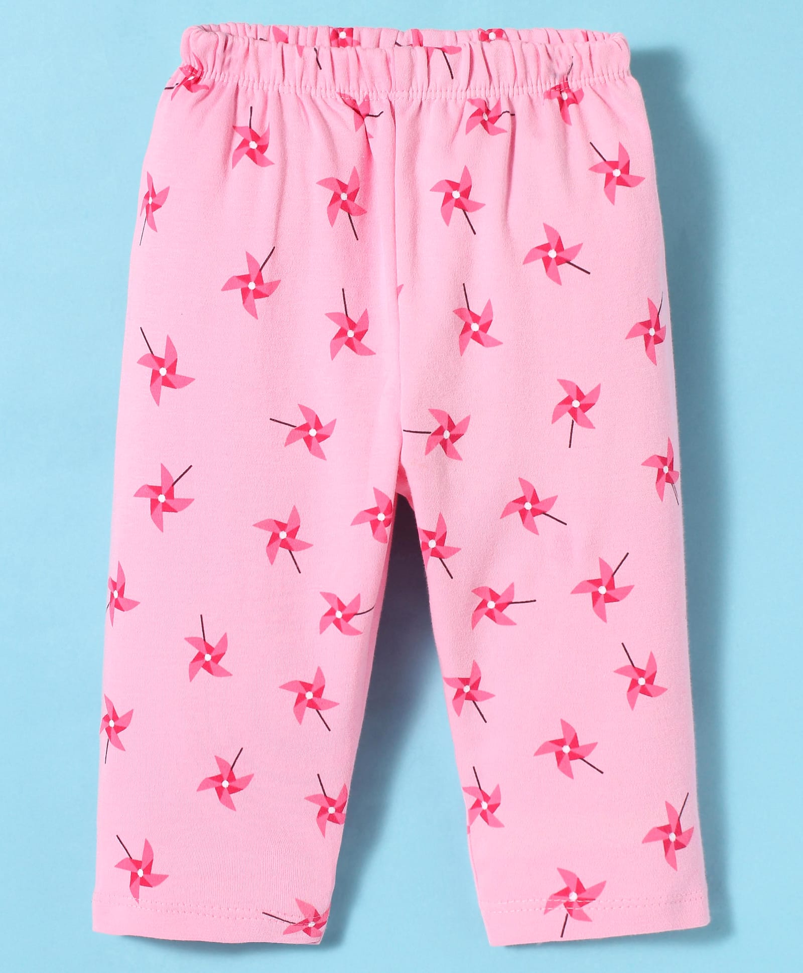 Tango Interlock Knit Full Length Lounge Pant With Paper Windmill Print - Pink-image-17