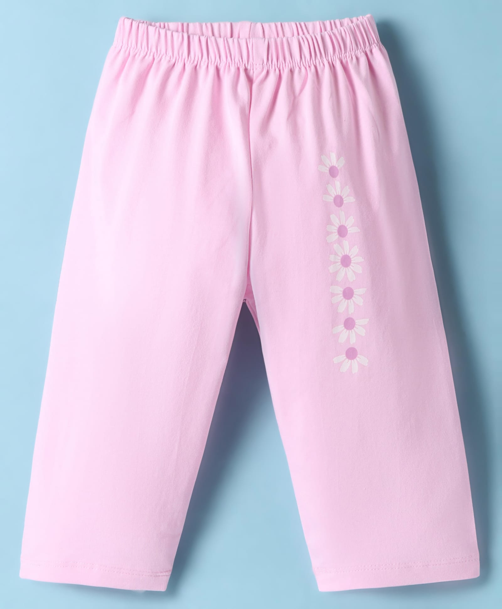 Tango Single Jersey Knit Full Length Lounge Pant With Floral Print - Pink-image-42