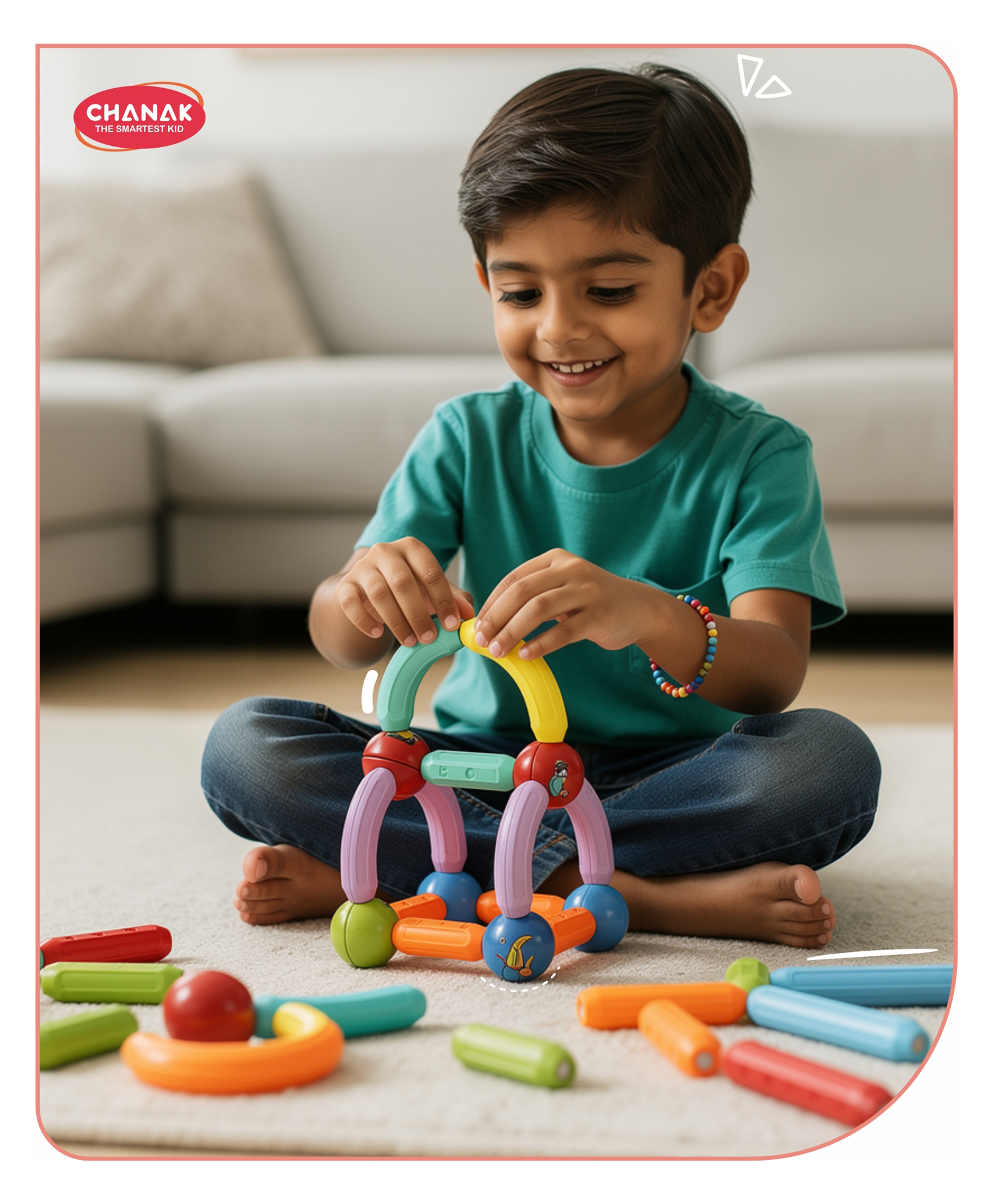 Aditi Toys 76 Piece Magnetic Building Stick & Ball Blocks, Montessori Magnetic Funny Creation Toy, Creativity Kids Games, Preschool ToysSTEM Toy for Kids 3+ For Boys Girls, Above 3+ Age-image-9
