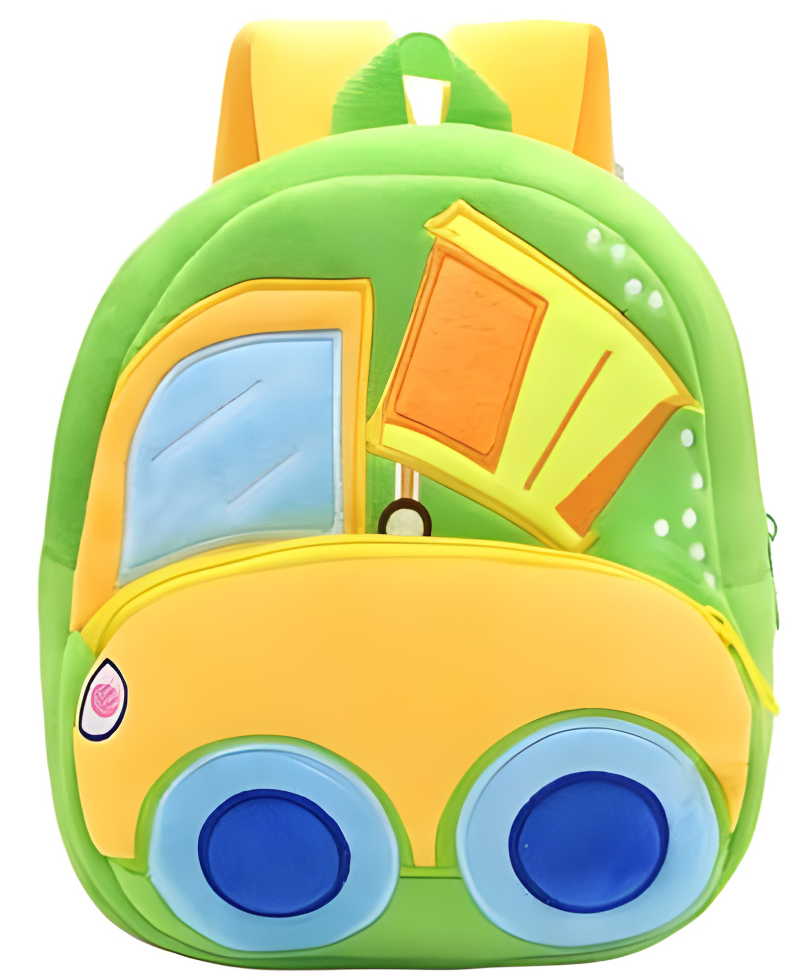 Delicado Premium Quality Soft design Dump truck design school Bag for Kids - Height 15 Inches-image-42