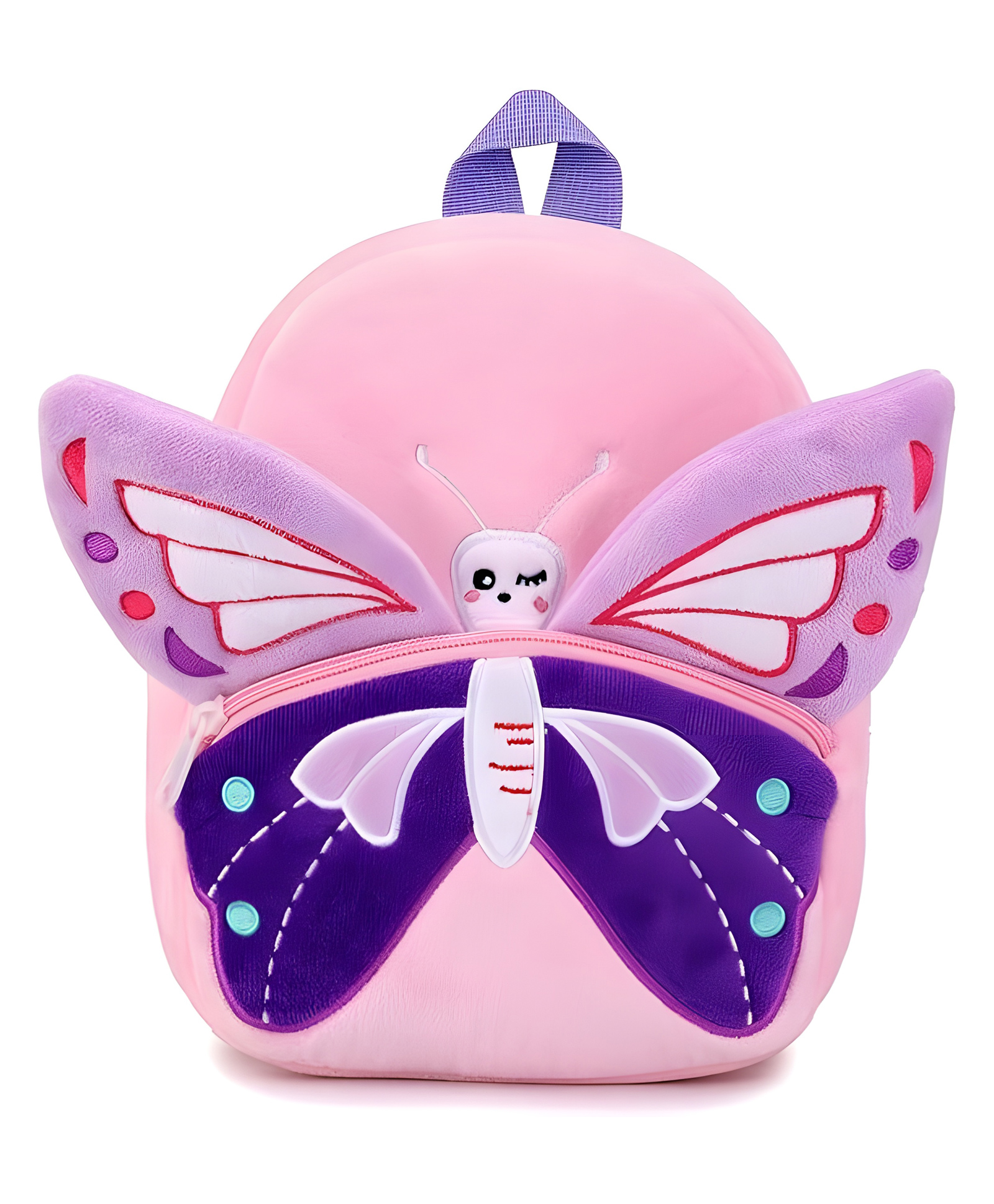 Delicado Premium Quality Soft design Butterfly school Bag for Kids - 14 Inches-picture-26