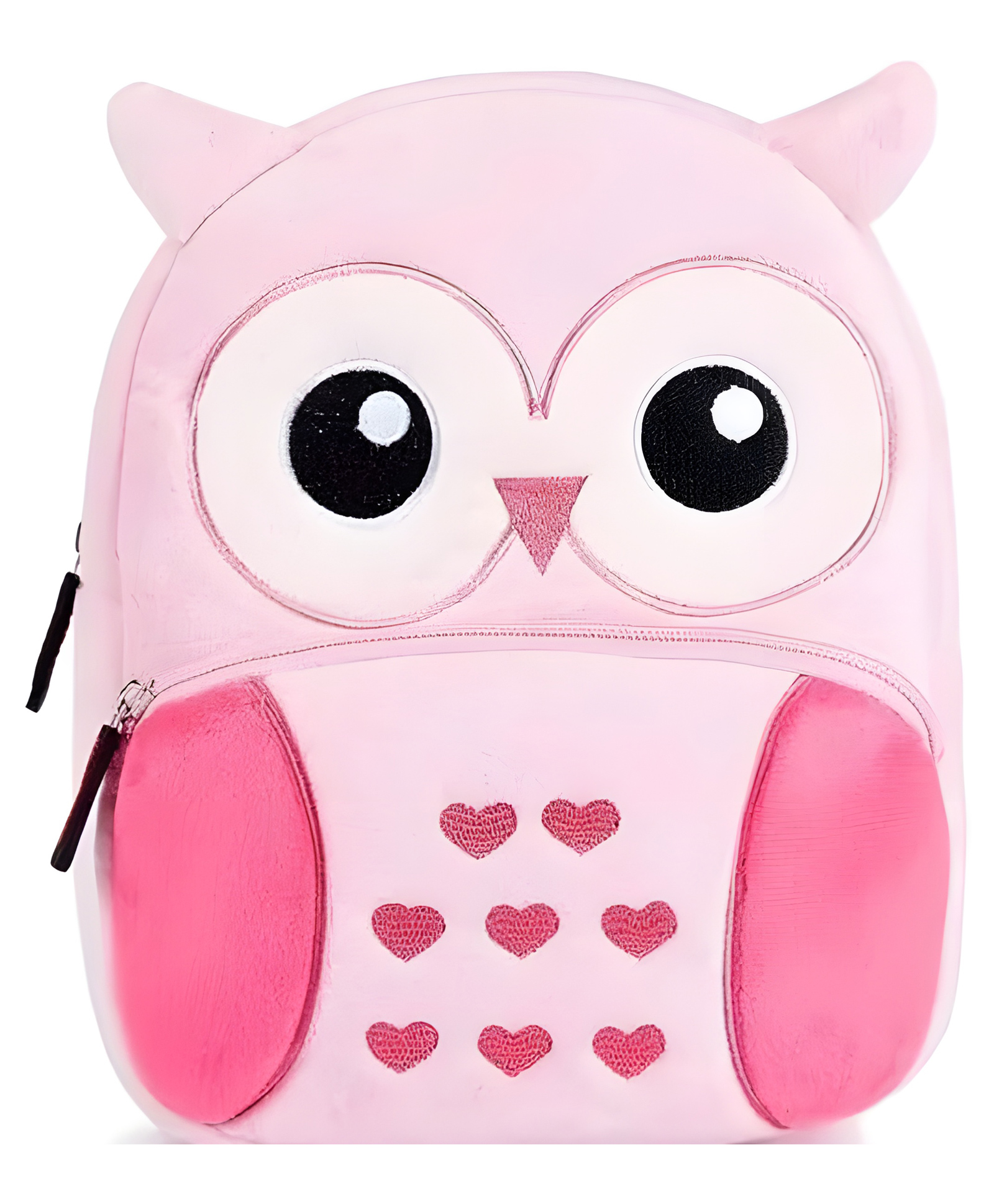 Delicado Height 14 Inches Premium Quality Soft Owl Design School Bag for Kids - Pink-image-45