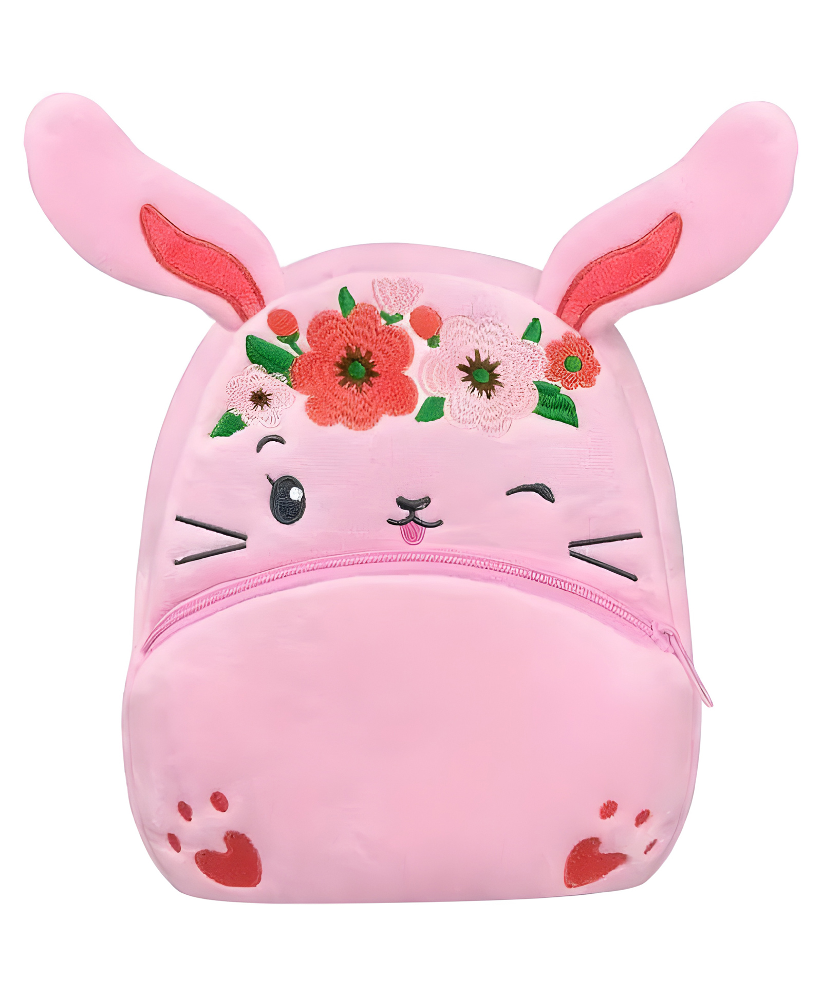 Delicado Height 14 Inches Premium Quality Soft design Cat shape school Bag for Kids- Pink-image-46