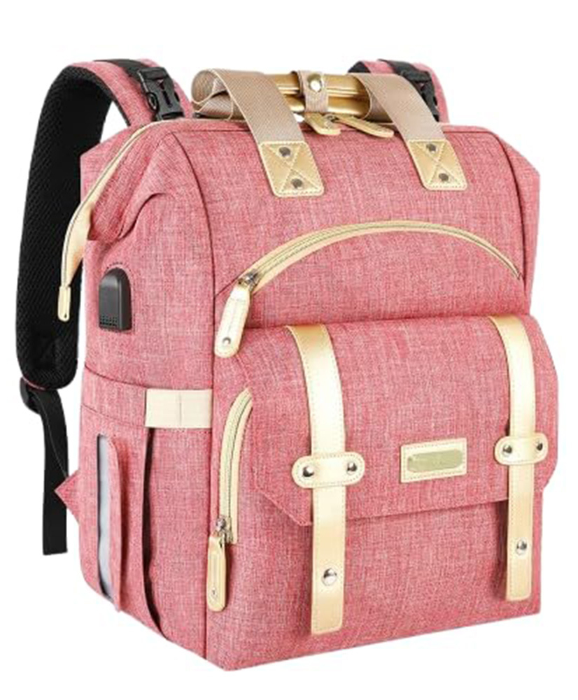 StarAndDaisy Diaper Bag/Backpacks for Mother Maternity Bags for Baby with Multi Compartments & 2 Insulated Bottle Pocket Stylish Waterproof & Travel-Friendly Lightweight - Pink-picture-10