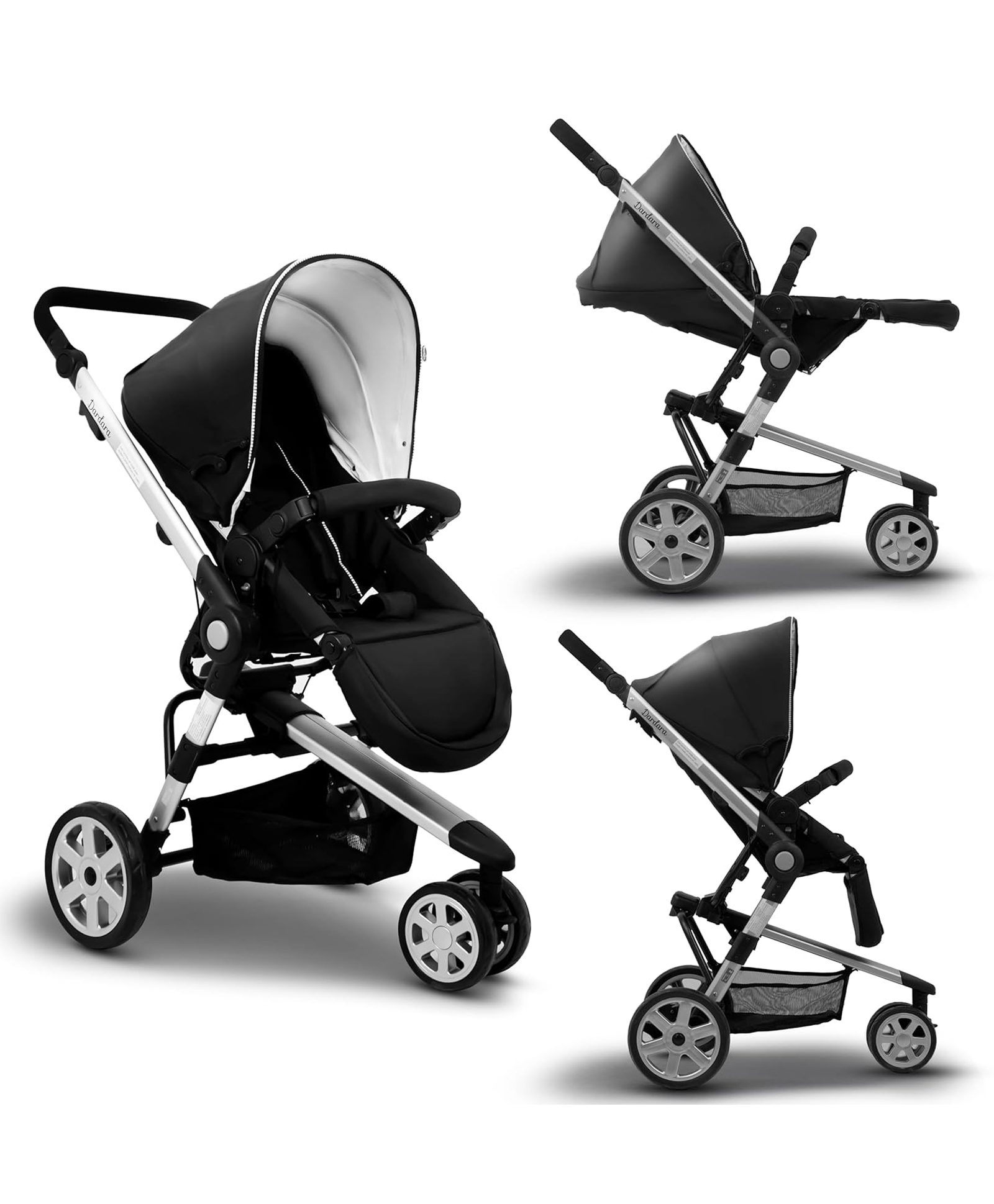 StarAndDaisy Baby Stroller For 0 To 3 Years Girl&Boy Sleek And Stylish Pram For Kids With Stroage Basket&Wheel Brake - Brown-picture-38