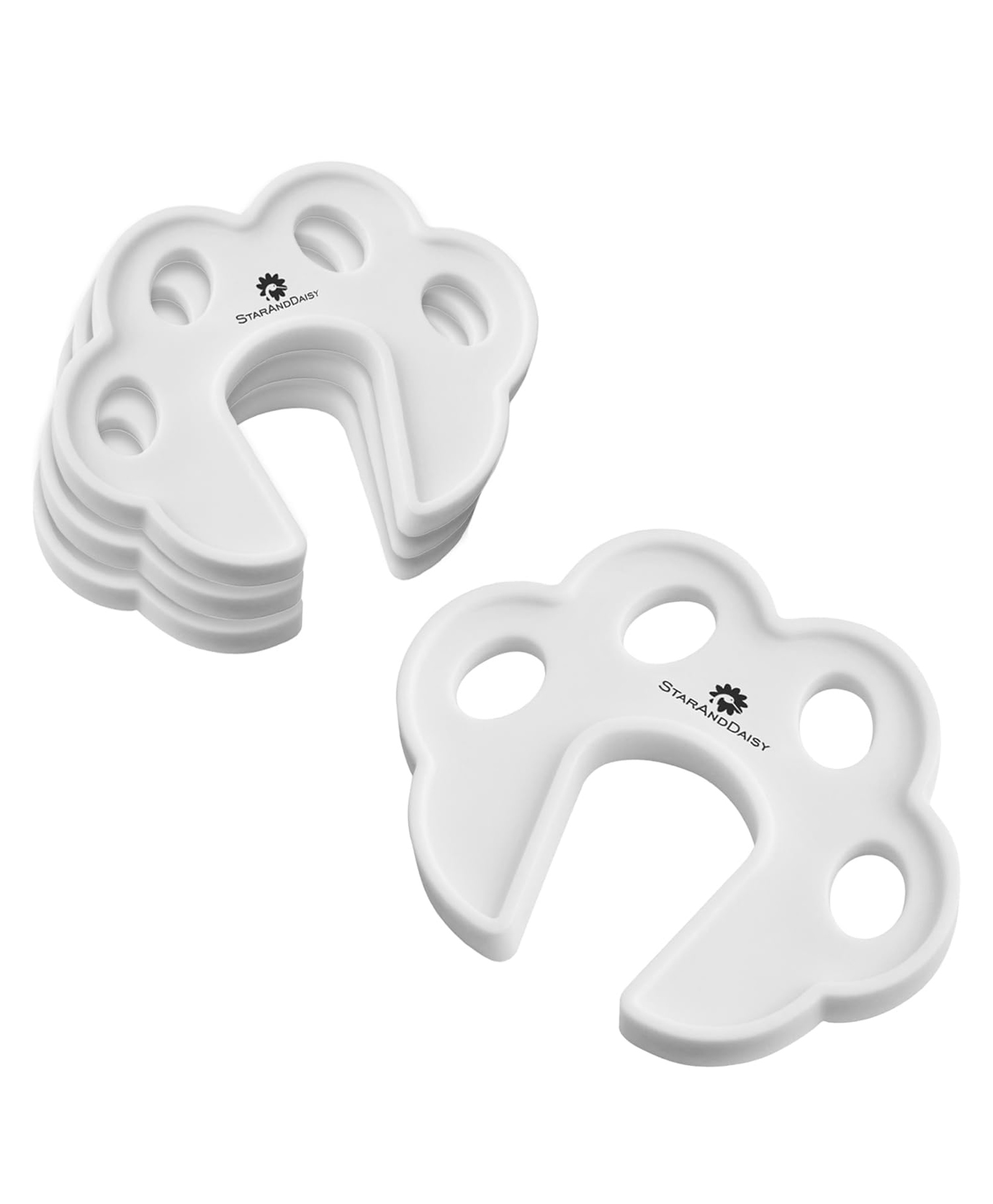 StarAndDaisy Baby Proofing Finger Pinch Door Guard for Kids Safety Pack of 4 White Door Stopper Guard for Accidental Door Lock & Slamming Door Protection for Child Babies & Pet Safety - White-image-45