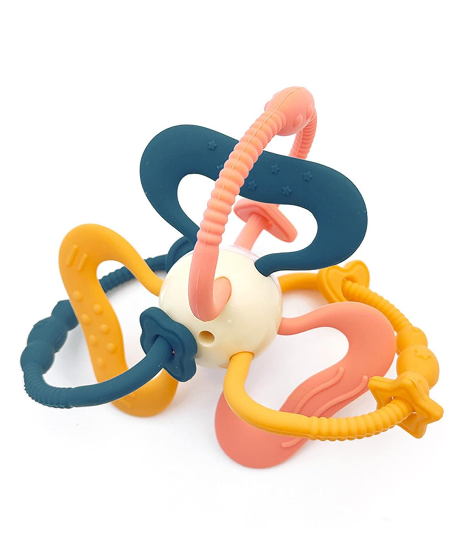 StarAndDaisy Teether Teething Toys For Baby 6-12 Months, Soft Silicone Bpa Free, Infant, Multicolor-picture-12