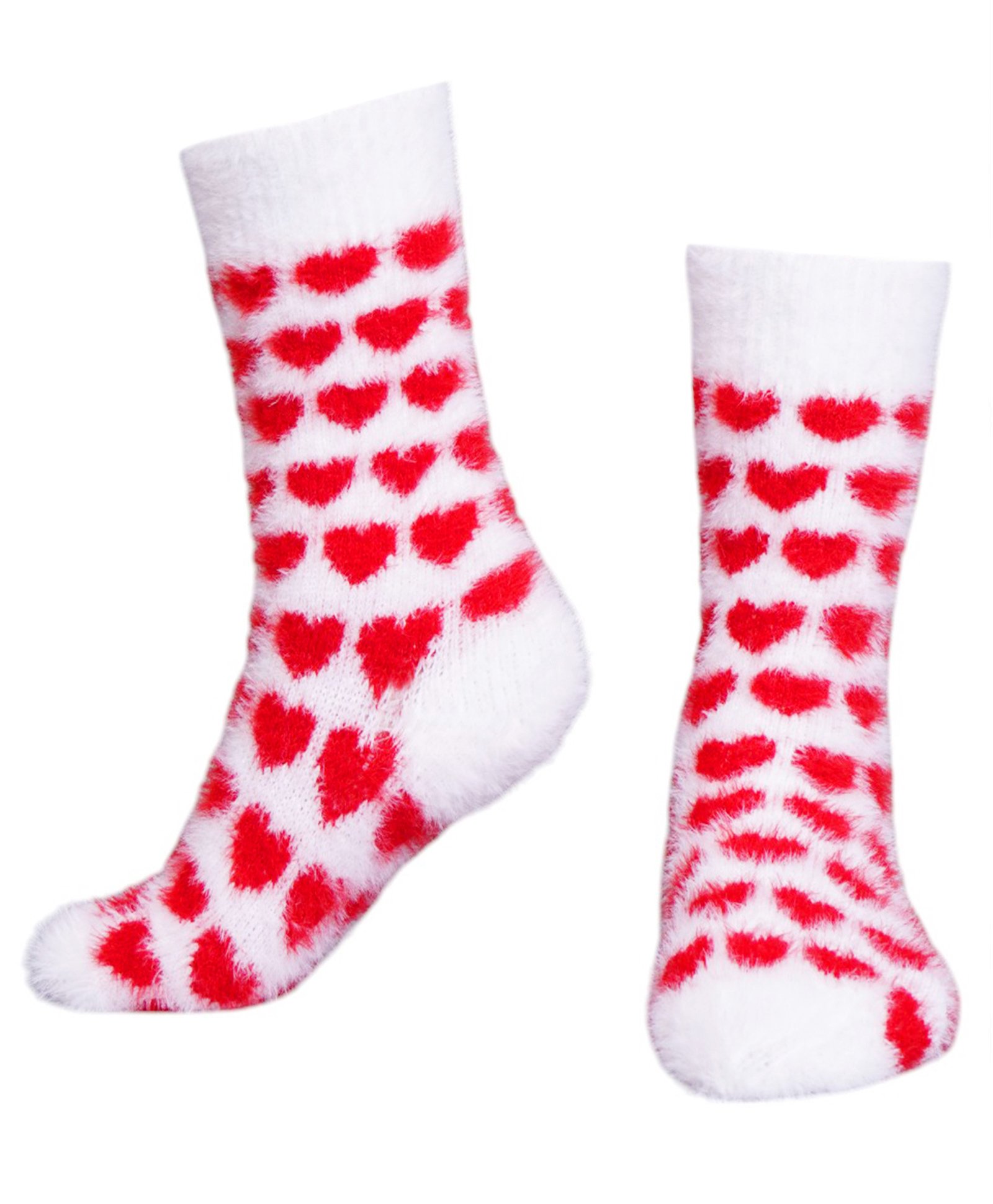 BHARATASYA Soft Heart Designed Socks - White-picture-18