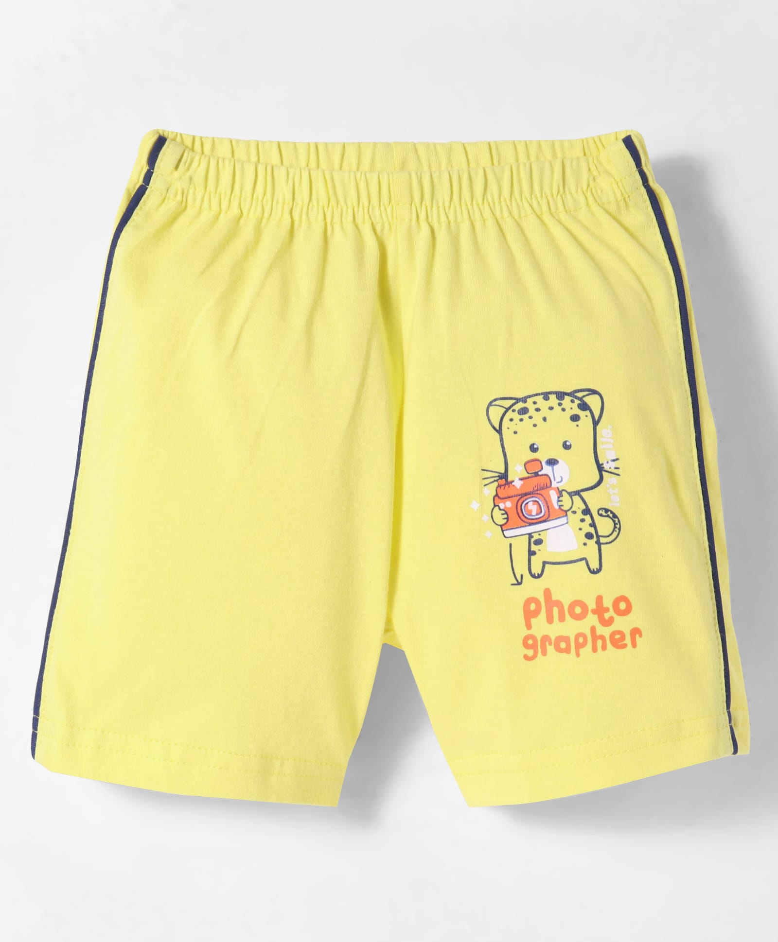 Tango Single Jersey Knit Knee Length Shorts with Kitty Print - Golden-picture-25