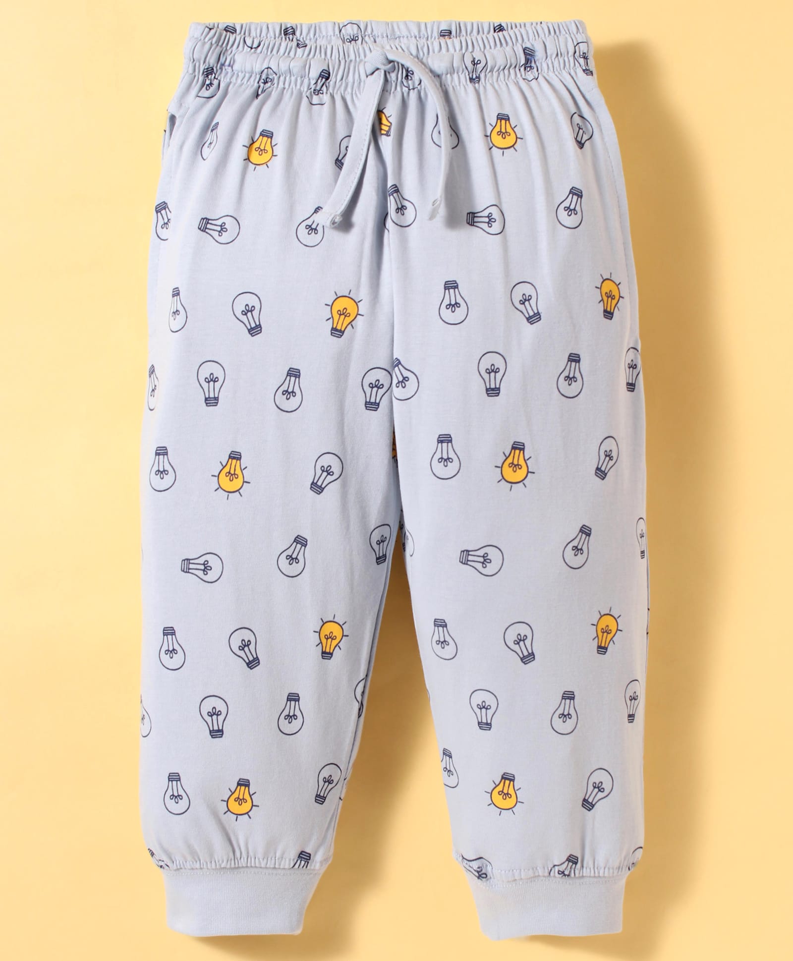 Taeko Single Jersey Knit Full Length Lounge Pants With Bulb Print - Grey-picture-27