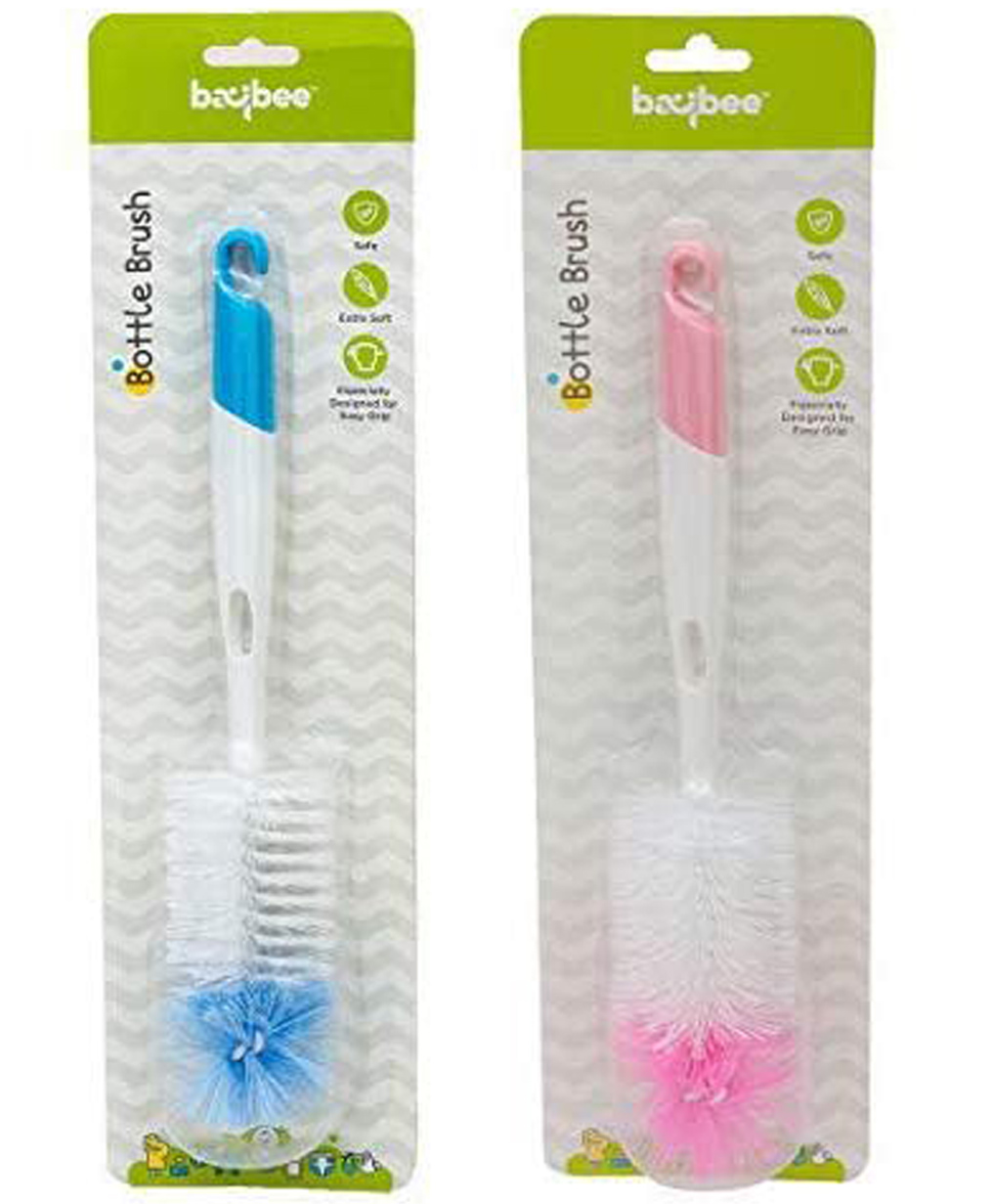 BAYBEE Baby Feeding Bottle and Nipple Cleaning Brush Set, Silicone Bottle Cleaning BPA Free Brush with Long Round Handle for Washing Breast Pumps, Breast Milk Storage Bag, Sippy Cups Sports Bottle, Vase, Glassware, TeatPack of 2-picture-11