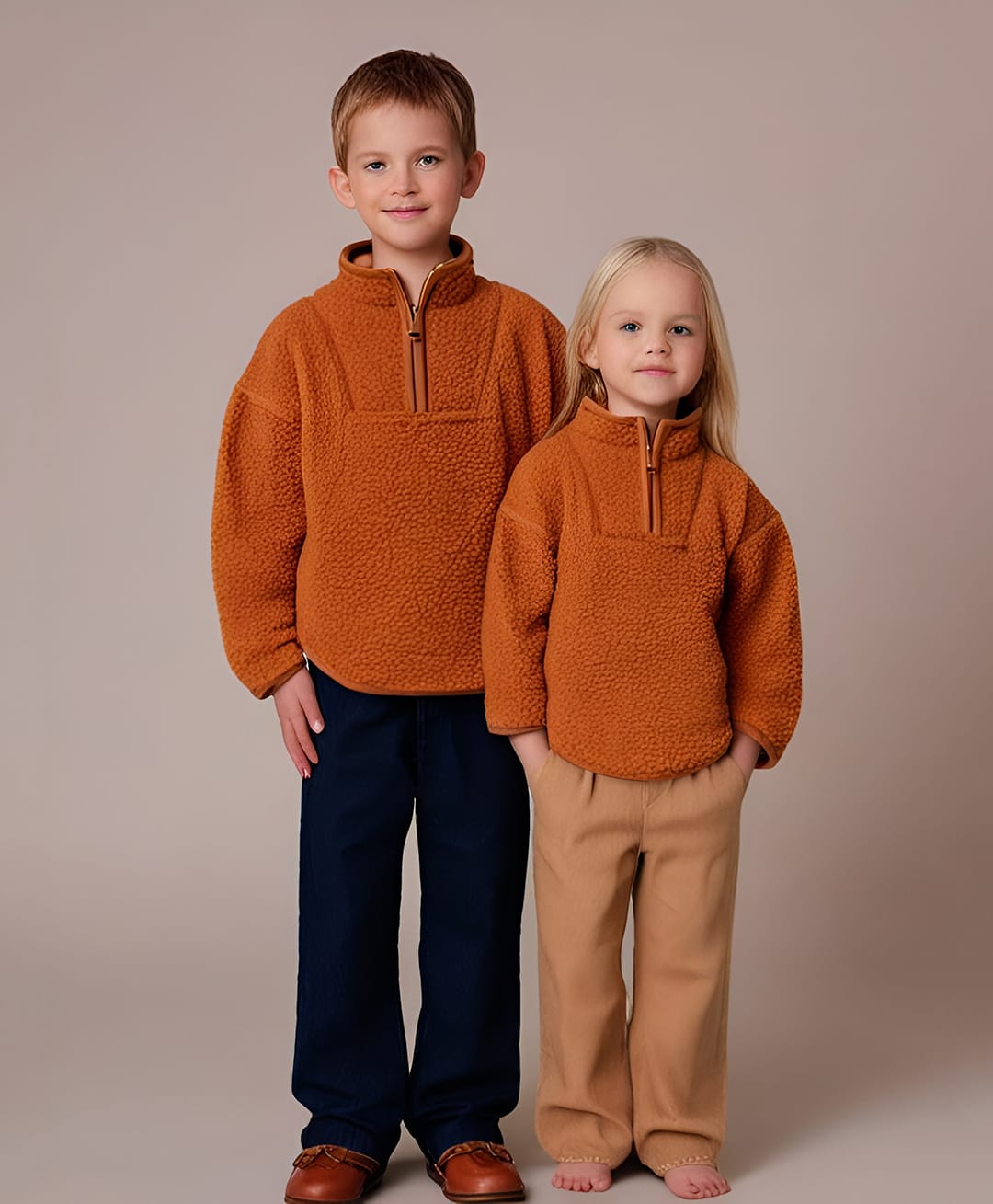 Cherry Crumble By Nitt Hyman Full Sleeves Fur Detailed Sweatshirt - Brown-image-3