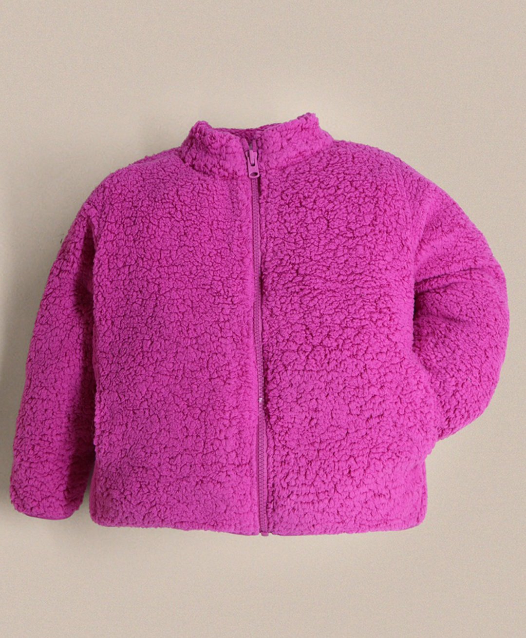 Cherry Crumble By Nitt Hyman Full Sleeves Fur Detailed Zipper Jacket - Magenta-picture-20