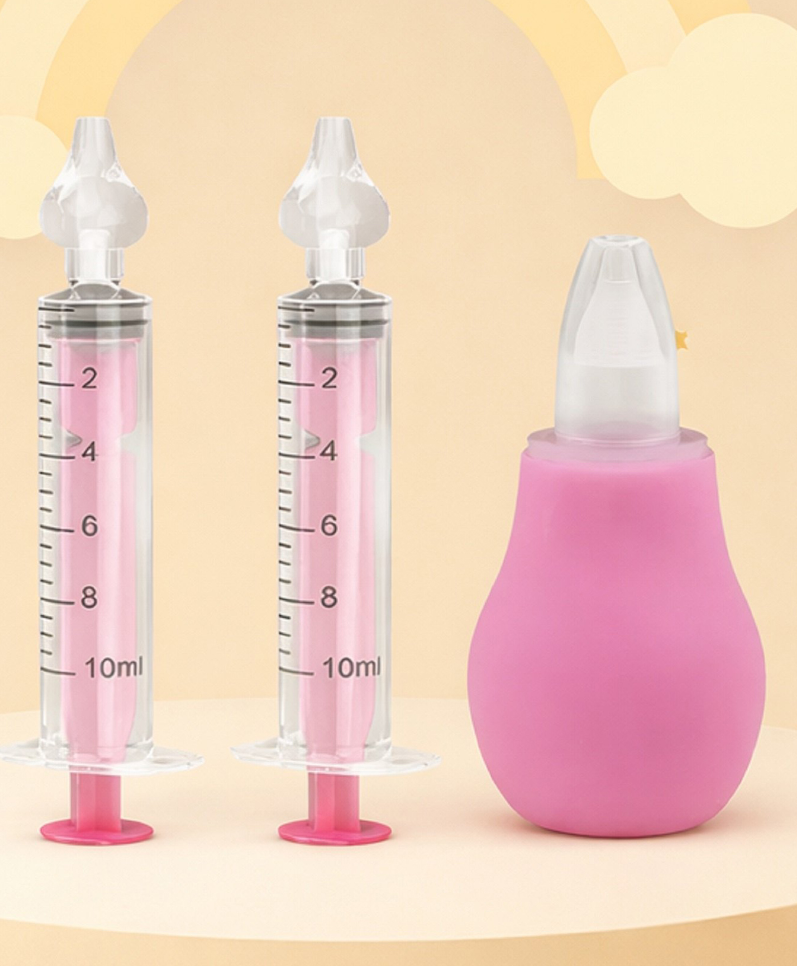 The Cheeky Kidzz Baby Pressure Nasal Syringe Nose Suction With Nasal Aspirator For Babies BPA Free (Pink)-picture-15