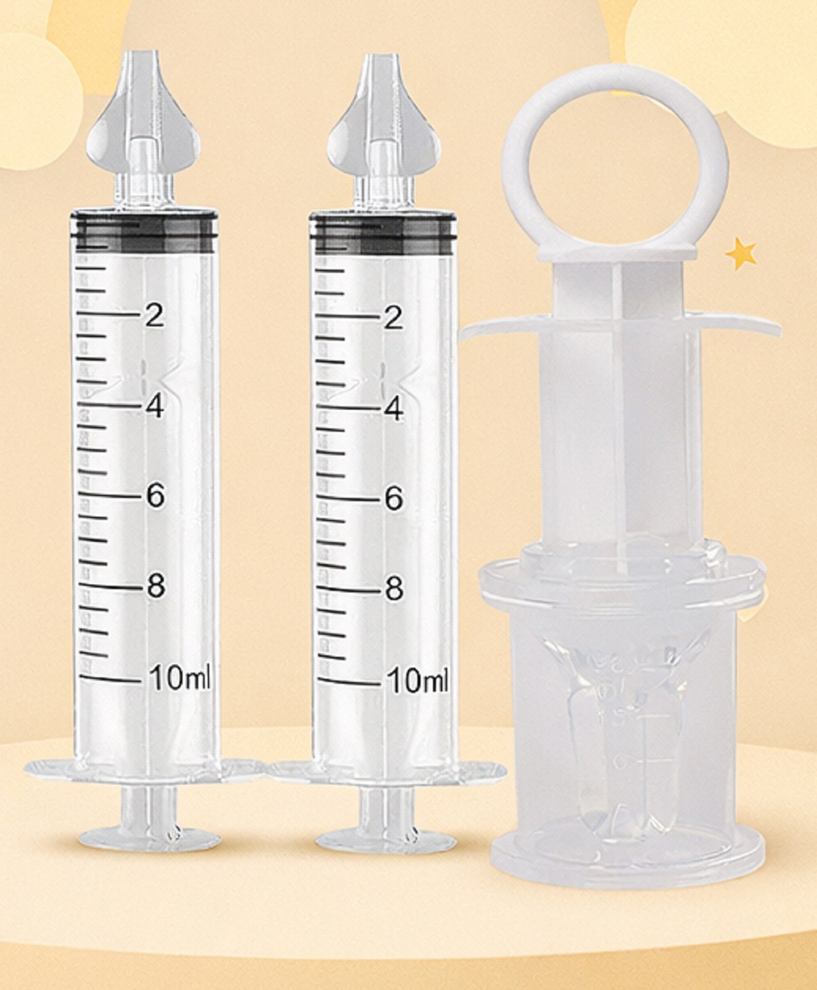 The Cheeky Kidzz Baby Pressure Nasal Syringe Nose Suction With Dispenser Needle Feeder Medicine Dropper Teether BPA Free For Babies (White)-image-9