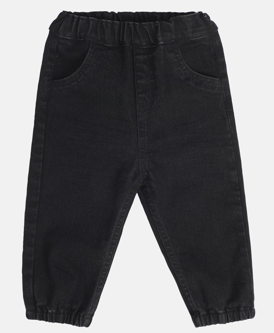 MINI KLUB Cotton Denim Solid Jeans - Black-picture-23