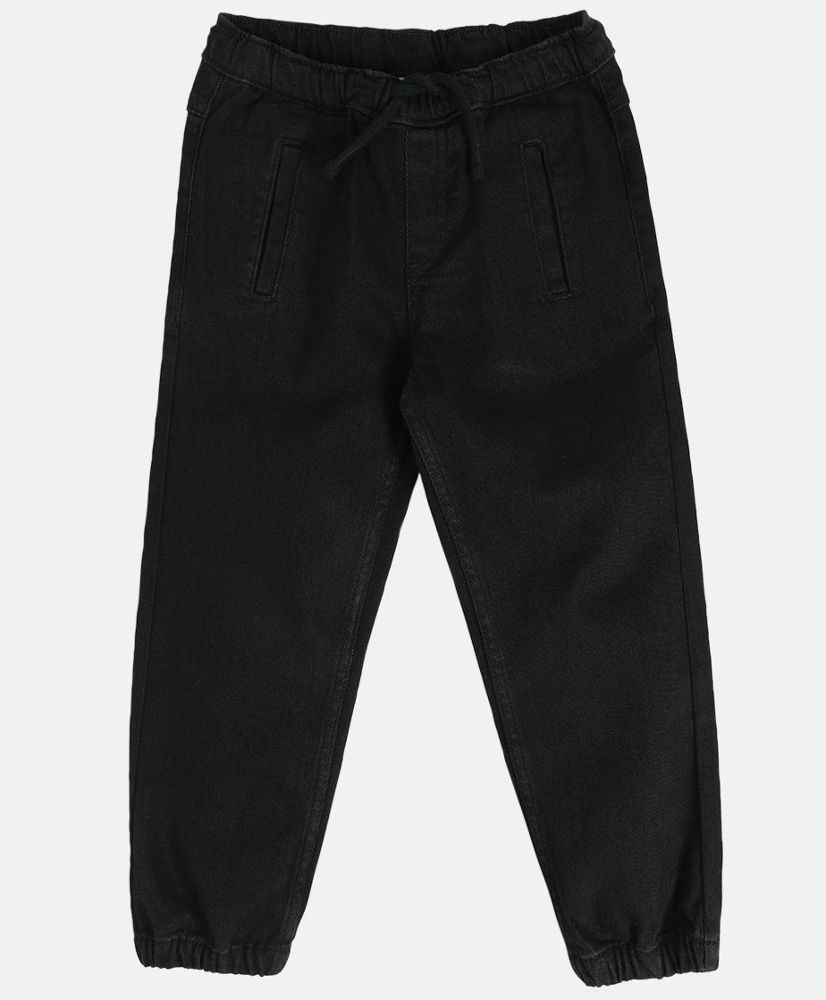 MINI KLUB Cotton Denim Solid Pant - Black-picture-31