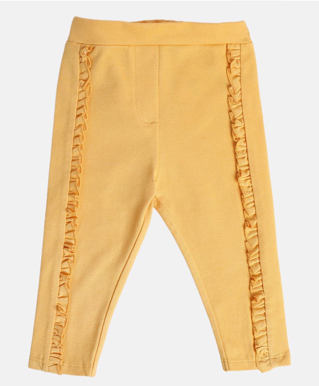 MINI KLUB Solid Frill Detailed Jeggings - Yellow-image-40