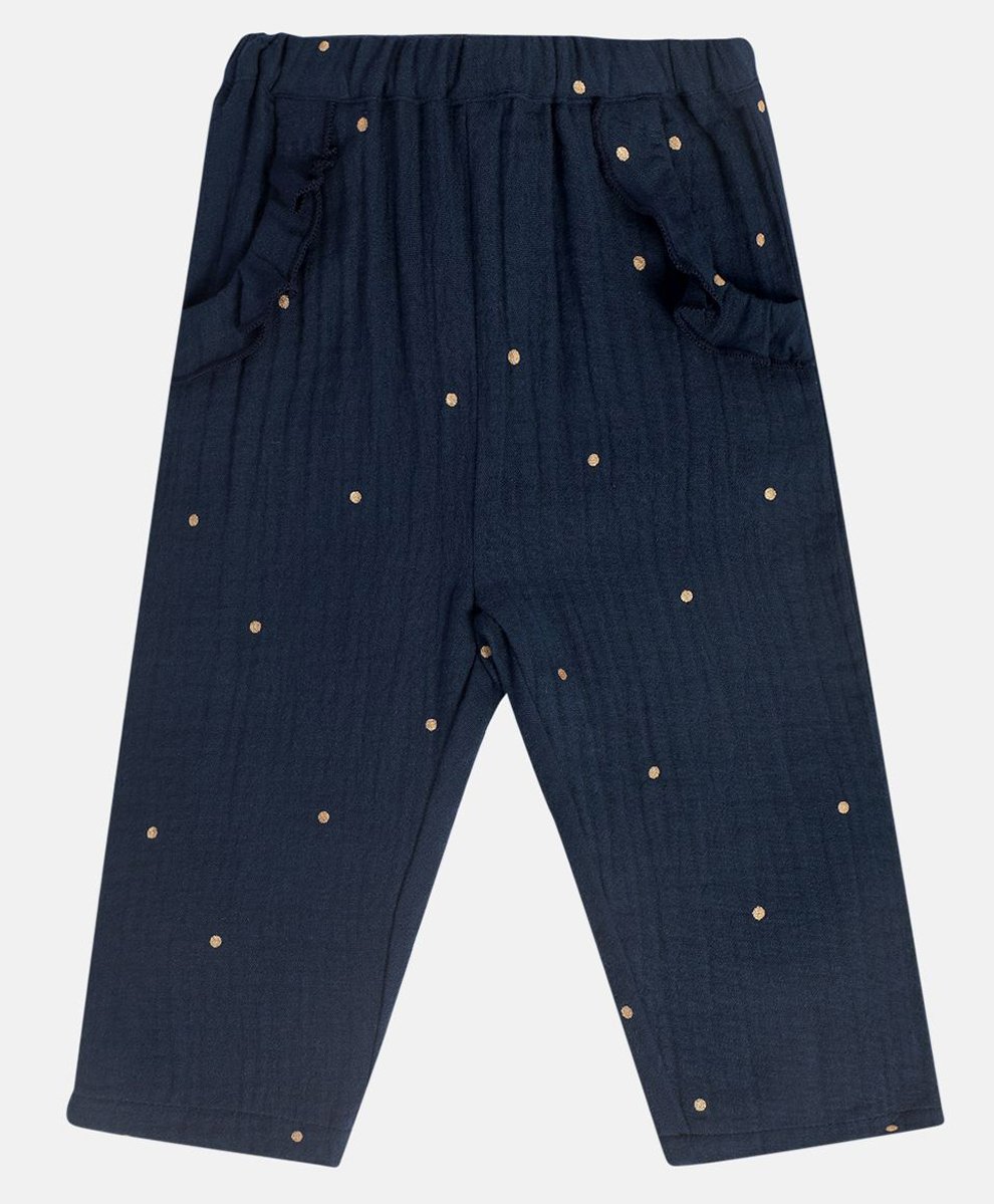 MINI KLUB Cotton Polka Dots Printed Pajama - Blue-picture-8