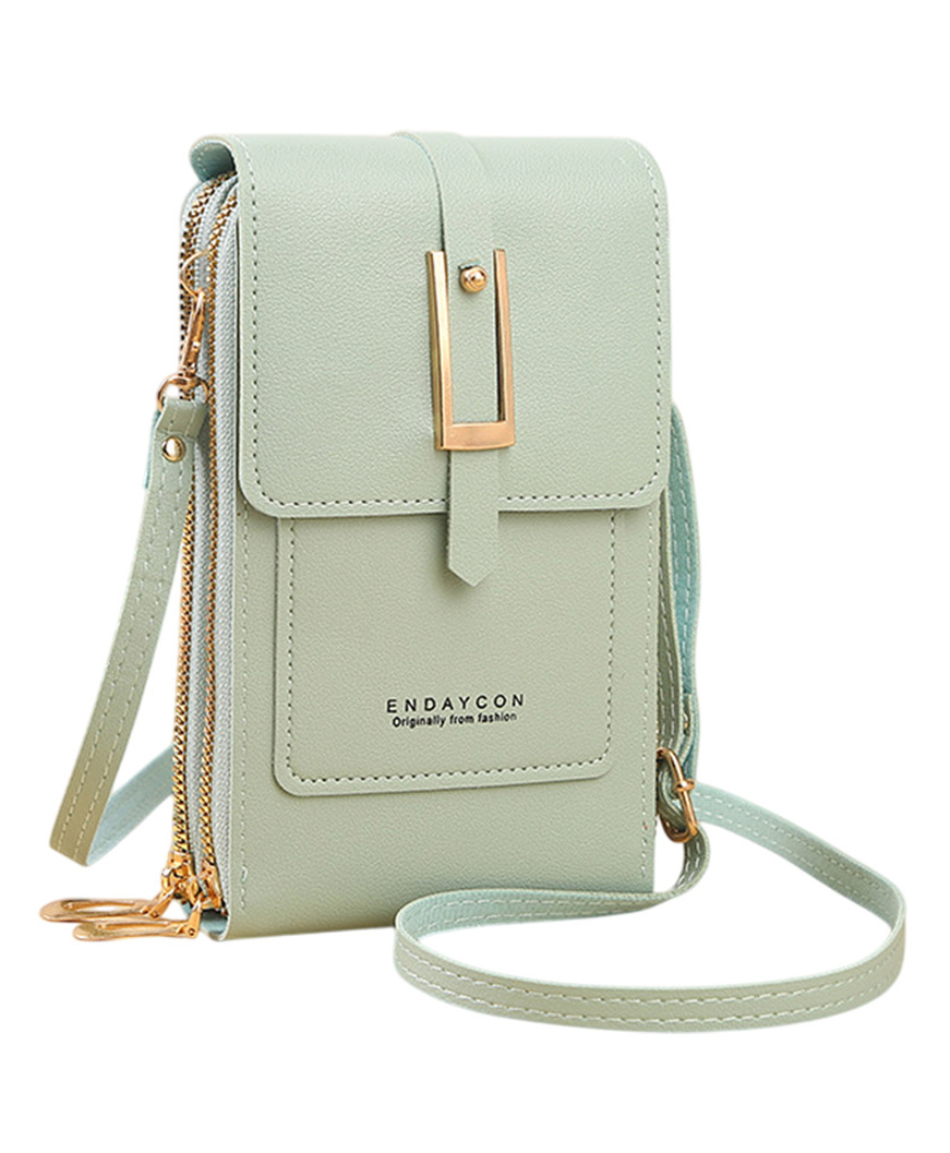 MOMISY Mobile Bag Cellphone Sling Card Holder Wallet Handbag, Transparent Screen, Crossbody Multi-function Shoulder Bag for Girls-Belt (Green)-image-28