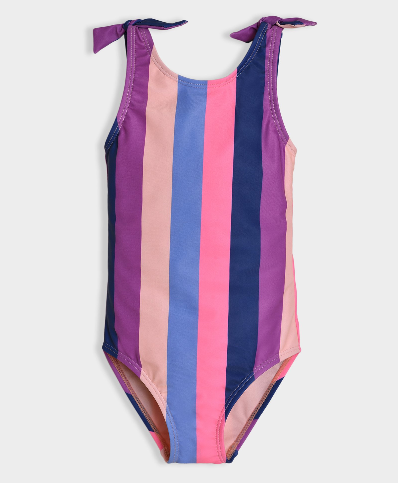 Mi Arcus Sleeveless Striped Swimsuit - Purple & Pink-image-40