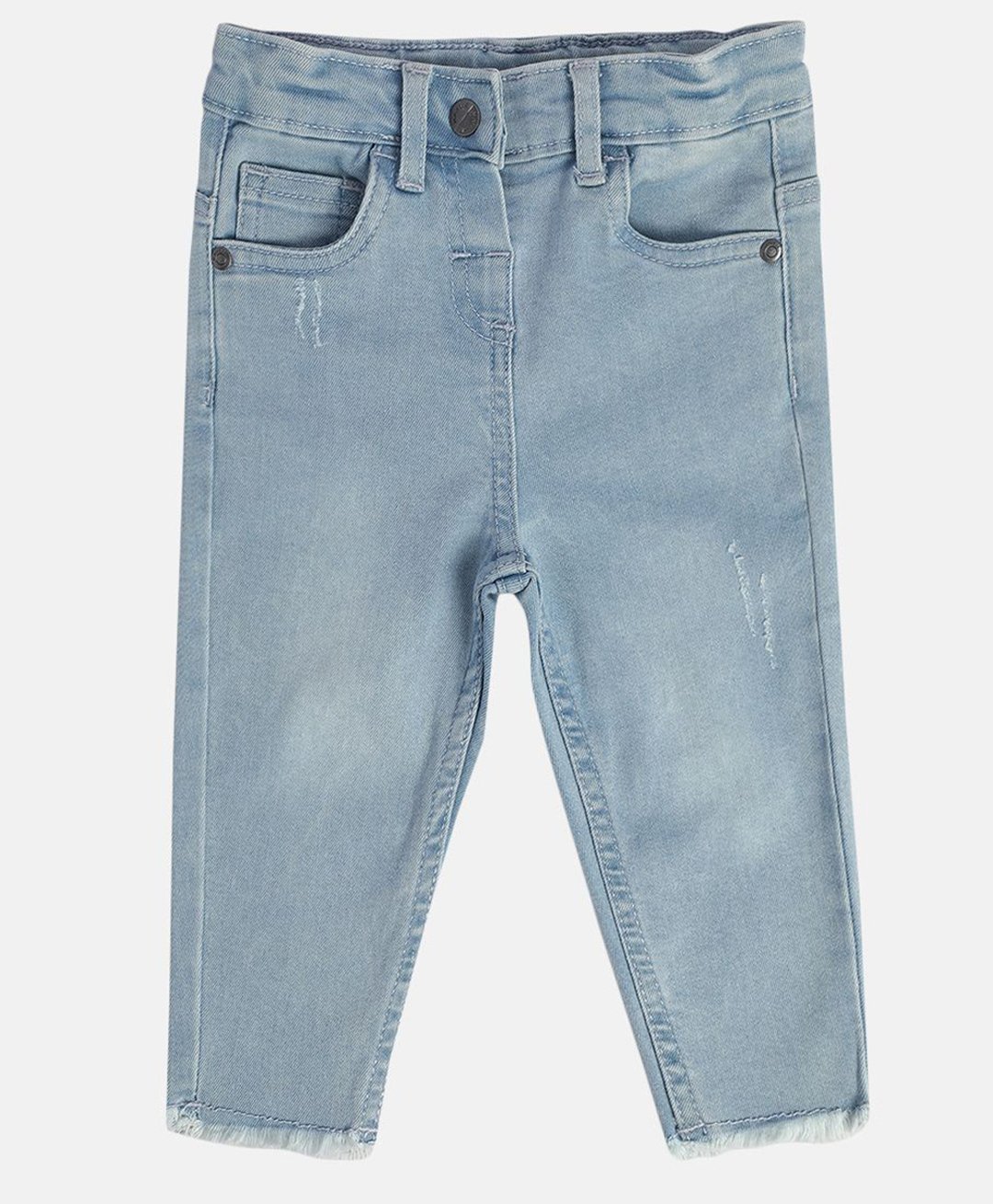 MINI KLUB Cotton Denim Distressed Jeans - Blue-picture-15