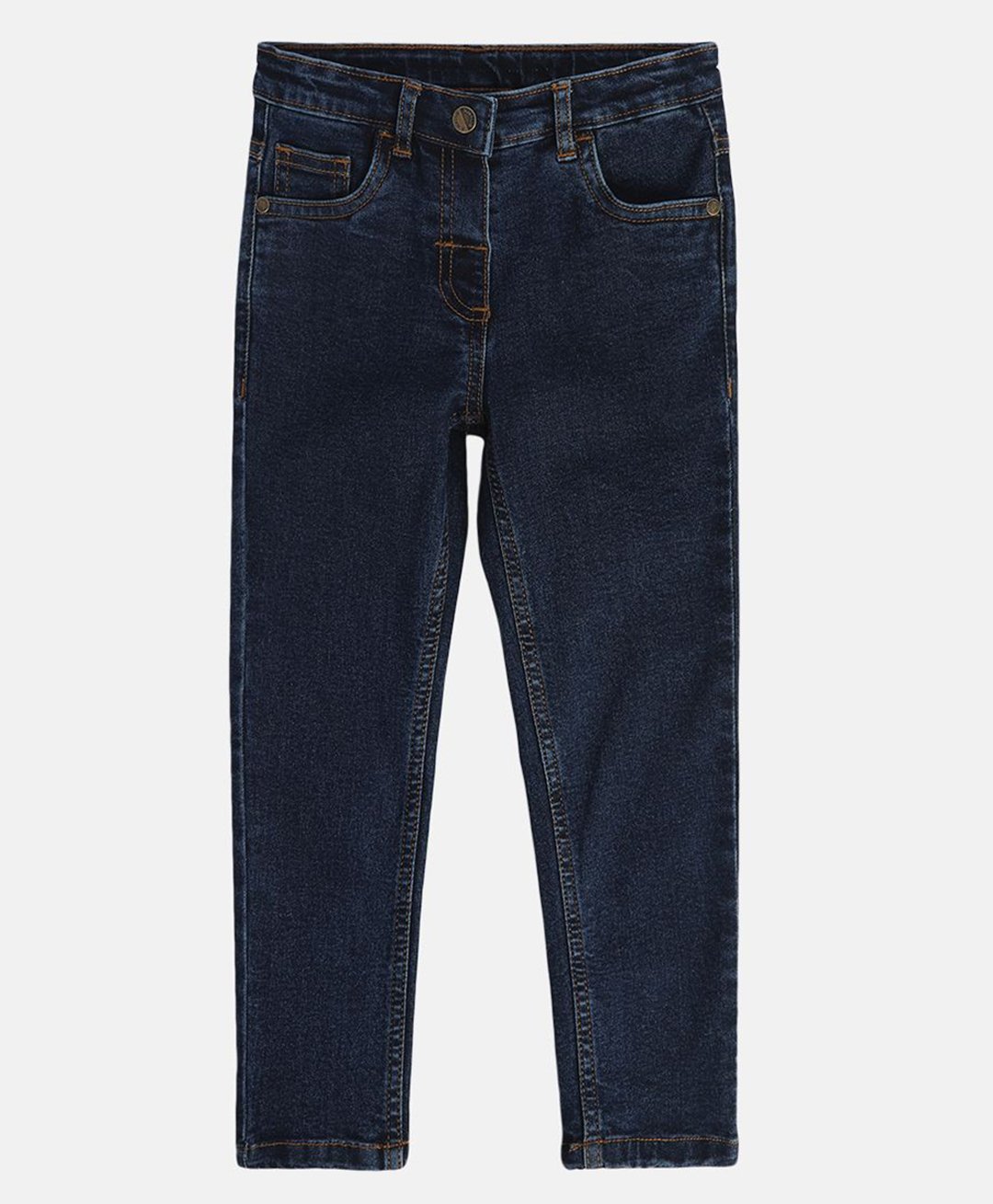 MINI KLUB Cotton Denim Solid Jeans - Blue-image-21