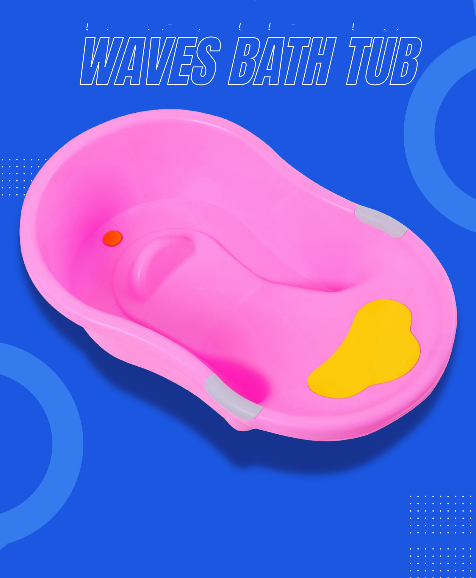 Ehomekart Baby Bathtub, Baby Tub for Newborns to Toddler with Anti Slip Plastic for Newborn to Toddlers - Drain Plug - Pink-image-34