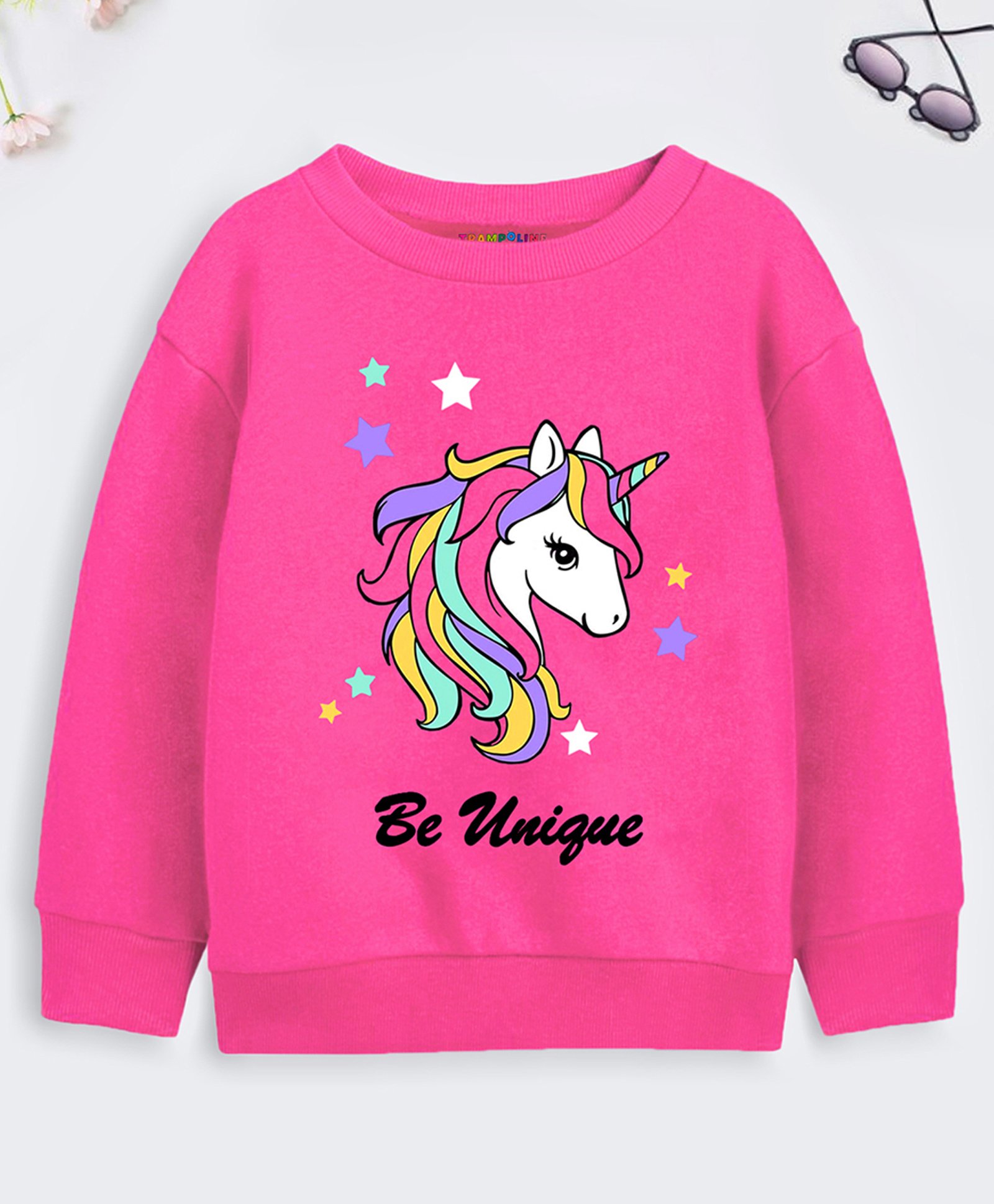 Trampoline Full Sleeves Unicorn Printed Sweatshirt - Pink-picture-20