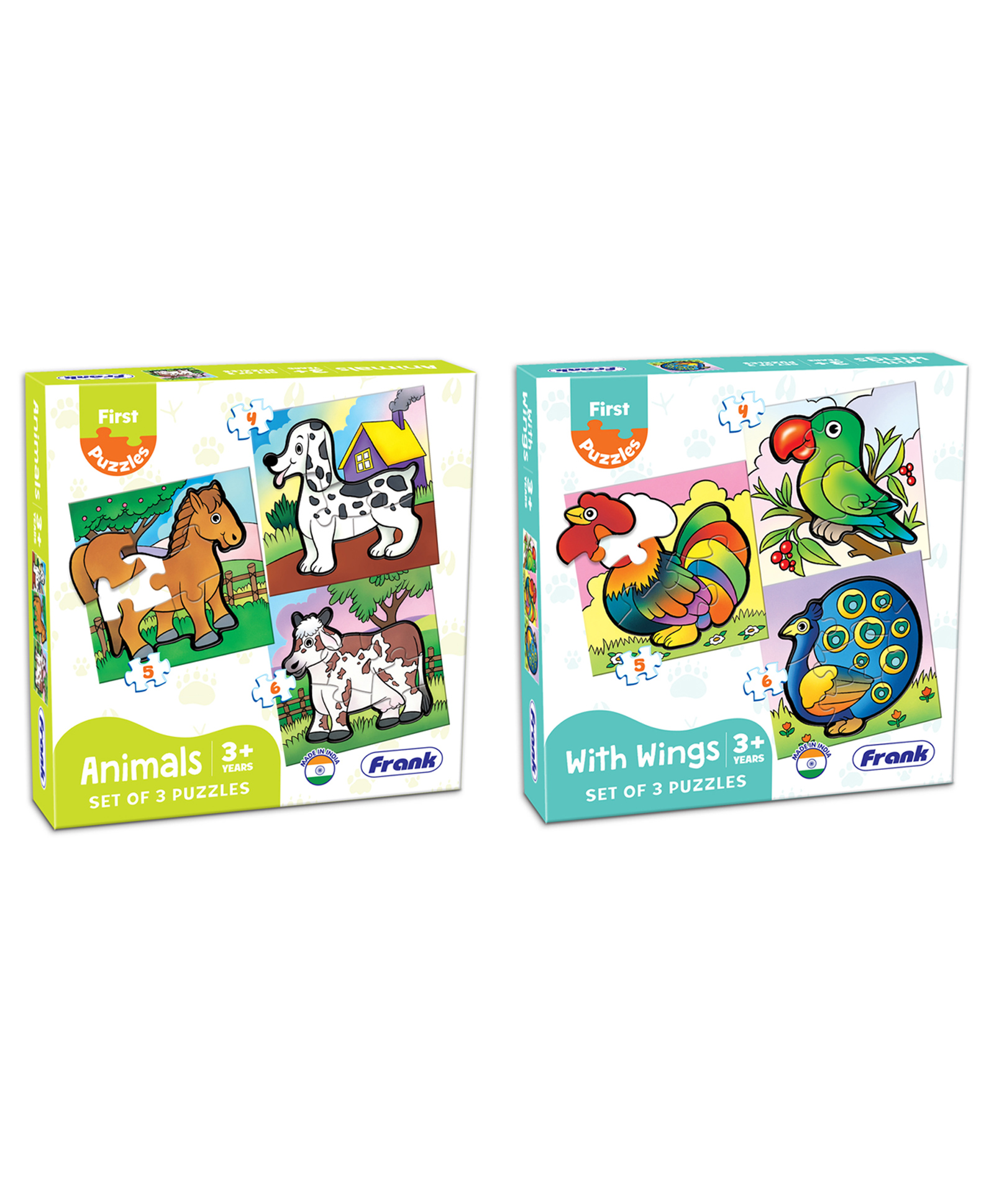 Frank 6 in 1 ComboJigsaw Puzzles Animals With Wings Green Pack of 2 - 10227-picture-20