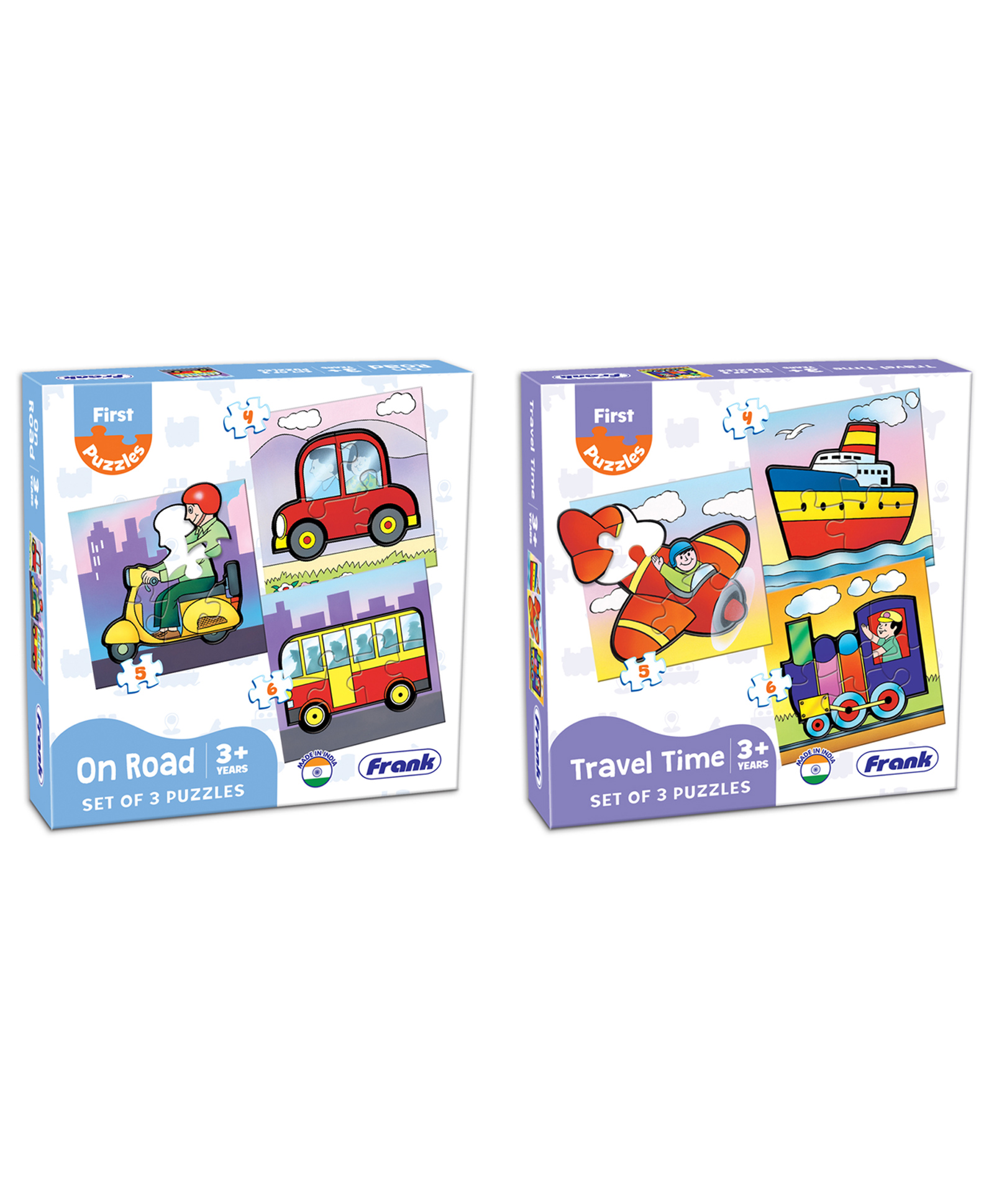 Frank 6 in 1 ComboJigsaw Puzzles On Road and Travel Time Blue Pack of 2 - 10229-picture-13