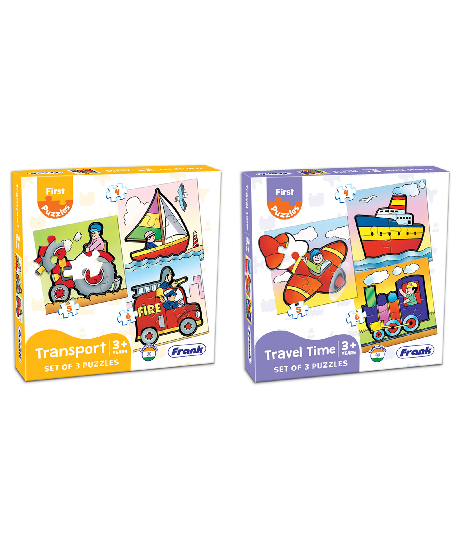 Frank 6 in 1 ComboJigsaw Puzzles Transport and Travel Time Pack of 2 - 10232-image-22