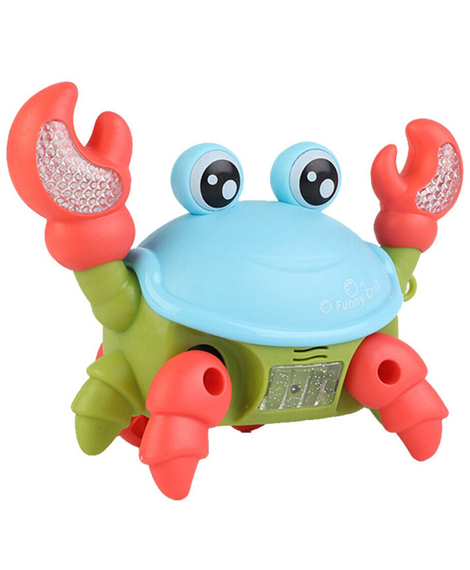 UrbanTots Crawling Mini Crab Toy with Light & Music - Light Blue-picture-27