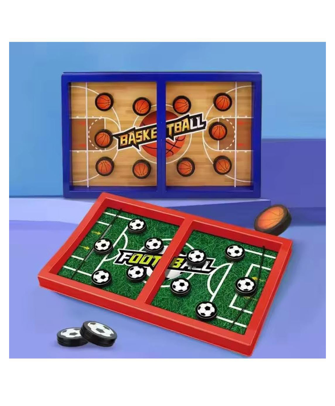 AKN TOYS String Basketball Hockey Football Table Board Game, Fastest Fingers First Fast Sling Puck Board Game for Kids & Adults, Tabletop Slingshot Games Toys for Kids.( COLOR AND DESIGN MAY VARY )-image-12